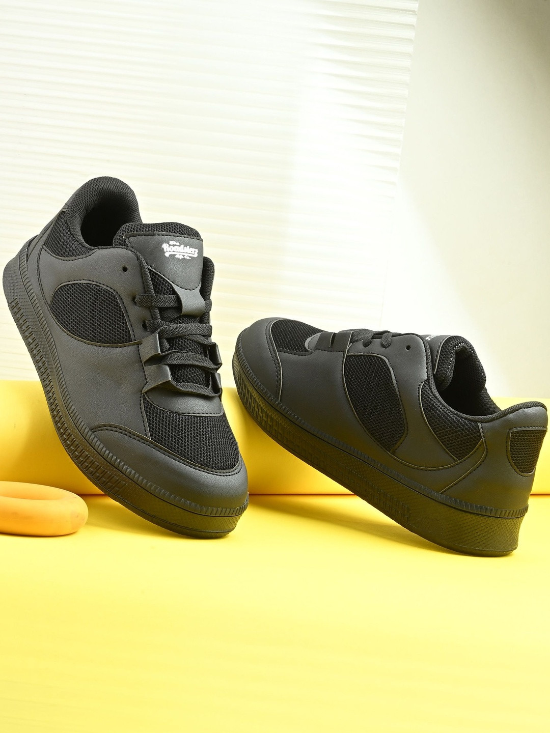Roadster Men Black Synthetic Lace-Ups Sneakers With TPR