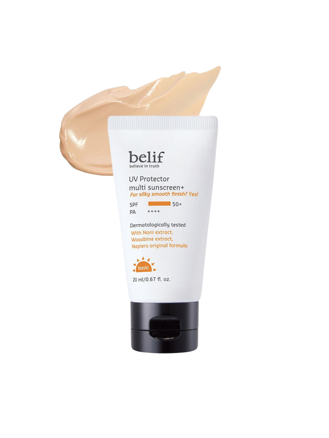 belif Tinted Mineral Face Sunscreen SPF 50+ With Tone-Up Effect & Matte Finish - 20 ml
