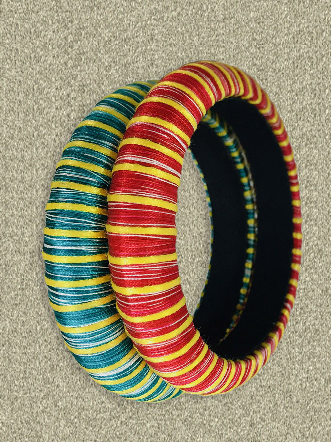 Hi Look Set Of 2 Thread Work Ethnic Bangles