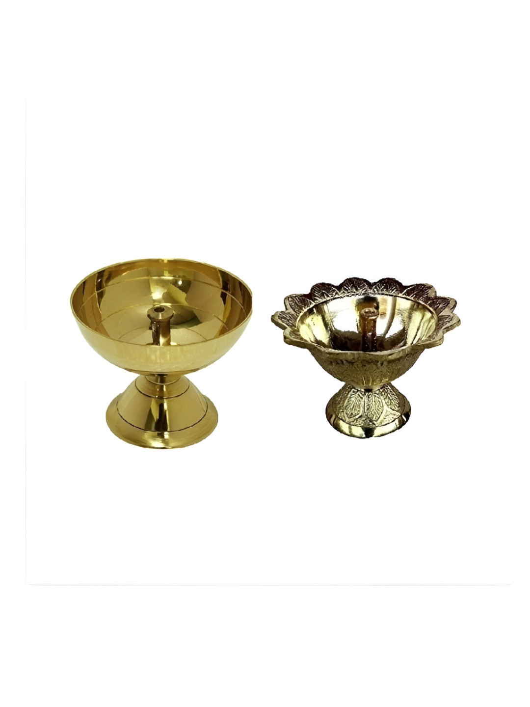 Adhvik Yellow 2 Pieces Textured Devdas & Paro Pyali Diyas