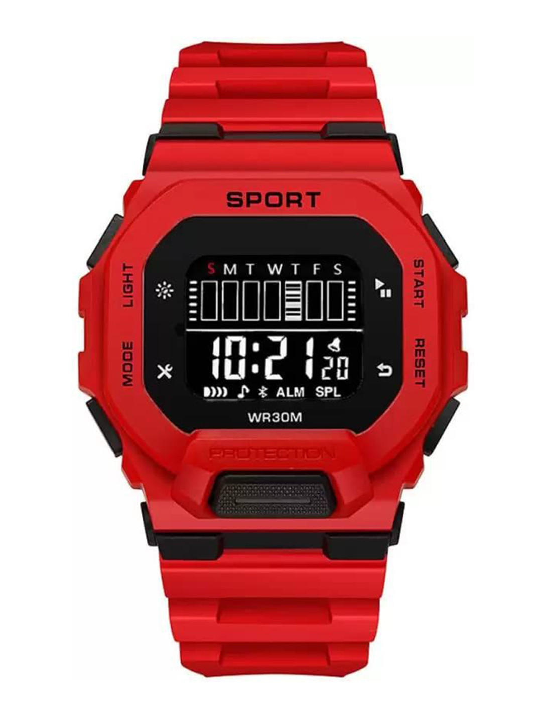 Blutech Men Dial & Bracelet Style Straps Digital Watch DashRed4