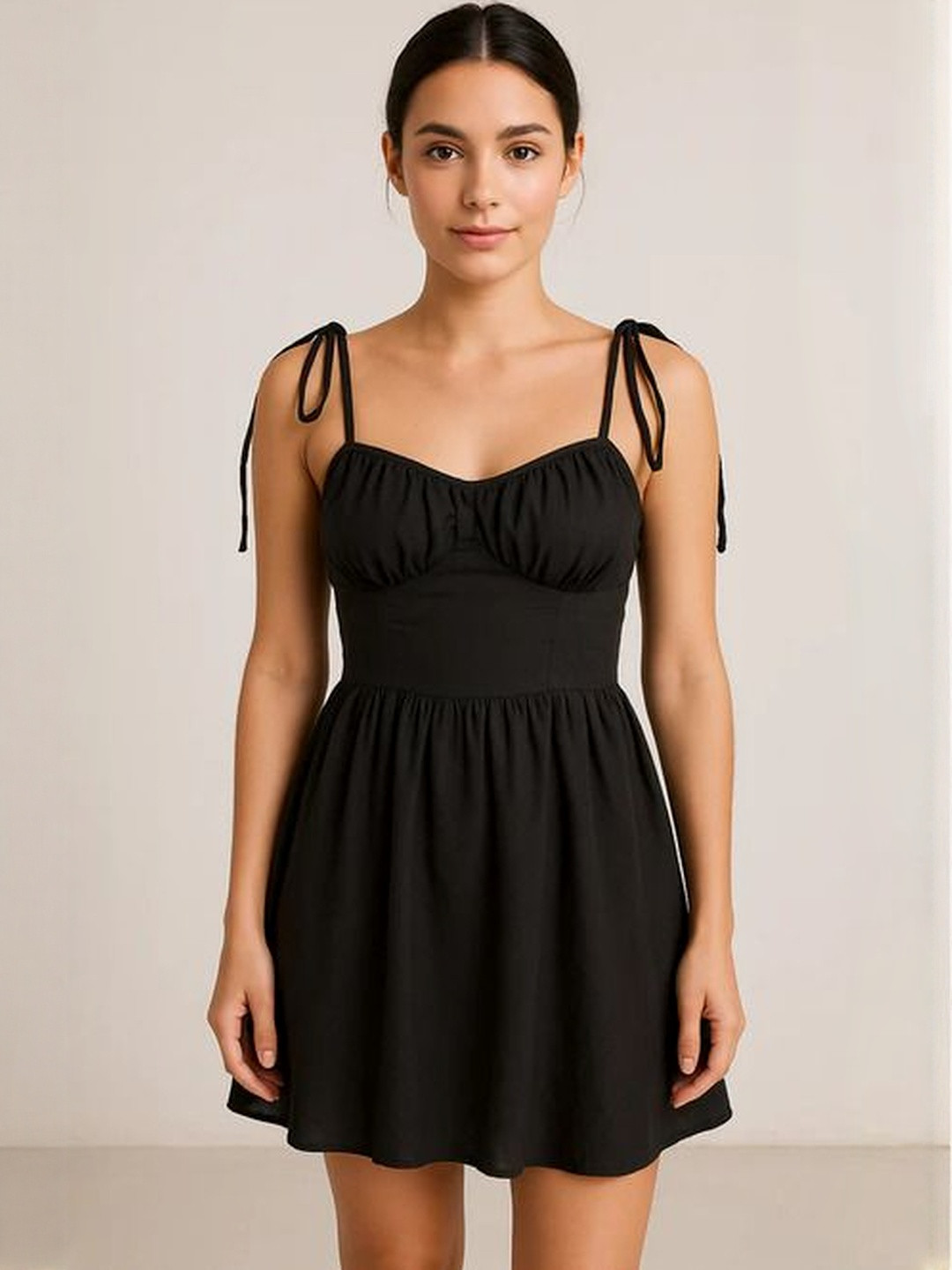 Mast & Harbour Crepe Fit & Flare Mini Dress
