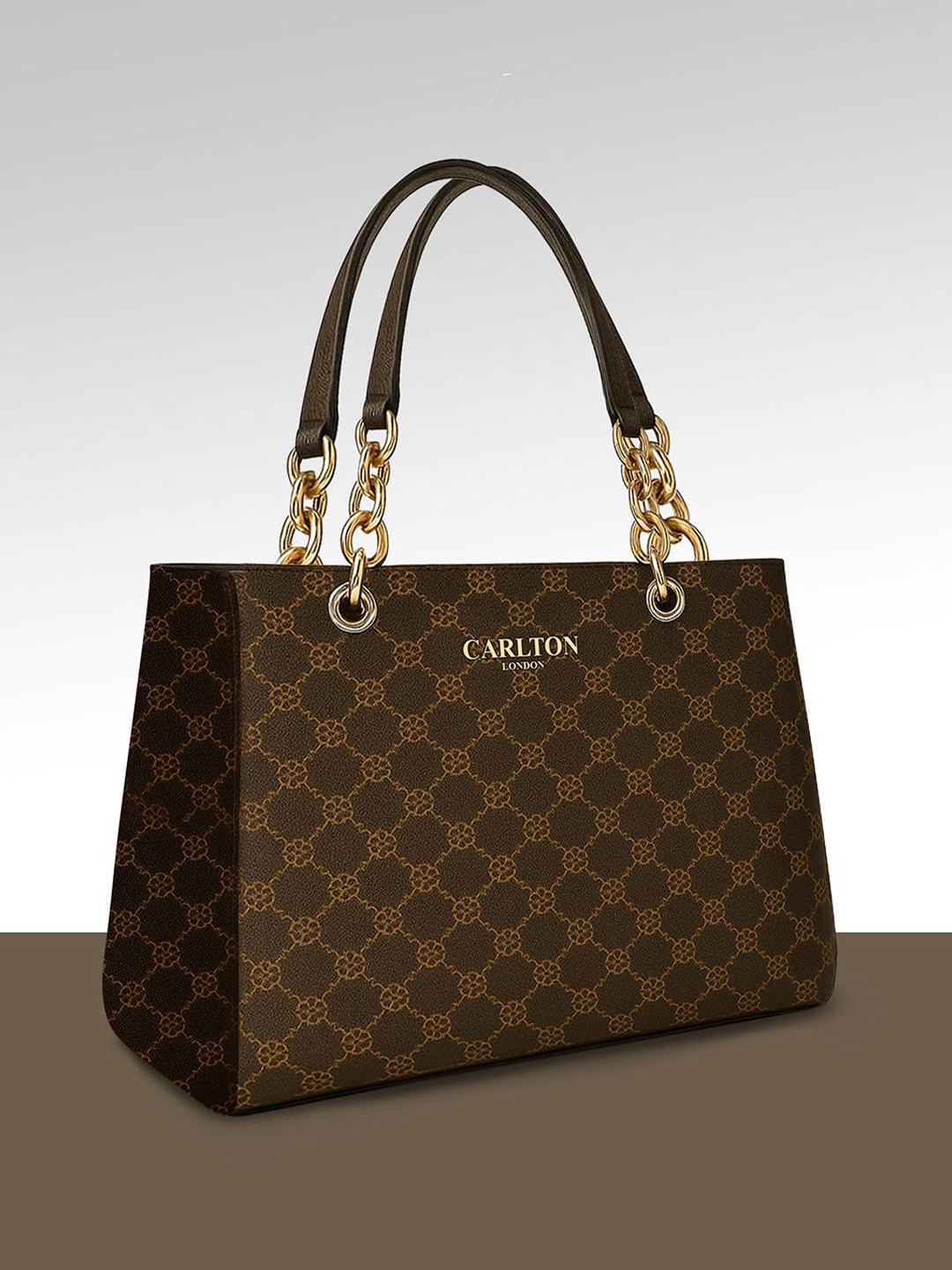 Carlton London Women Graphic Printed Shopper Quilted Tote Bag