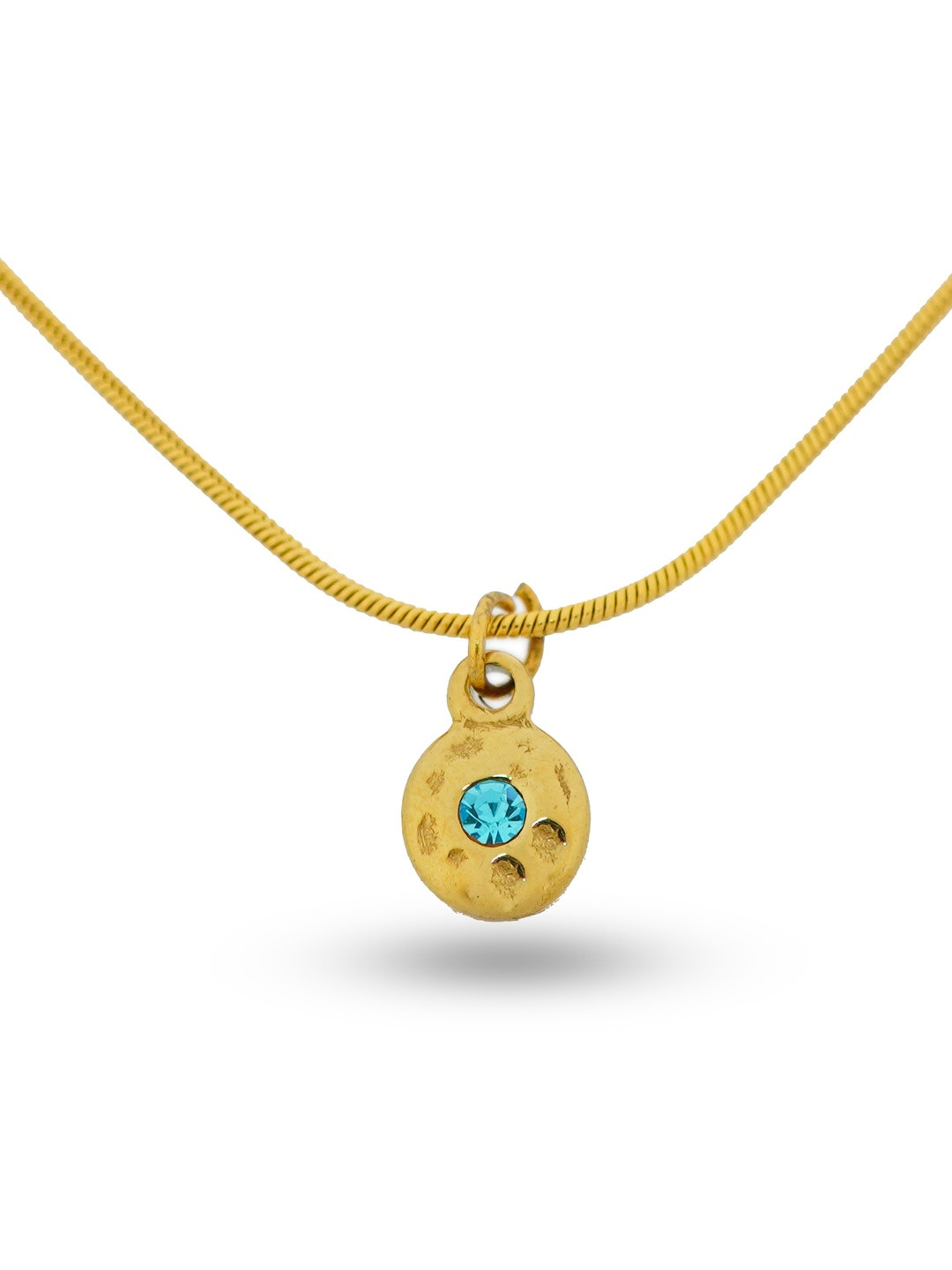 INTERSTELLAR Women Gold-Plated Circular Pendants with Chains