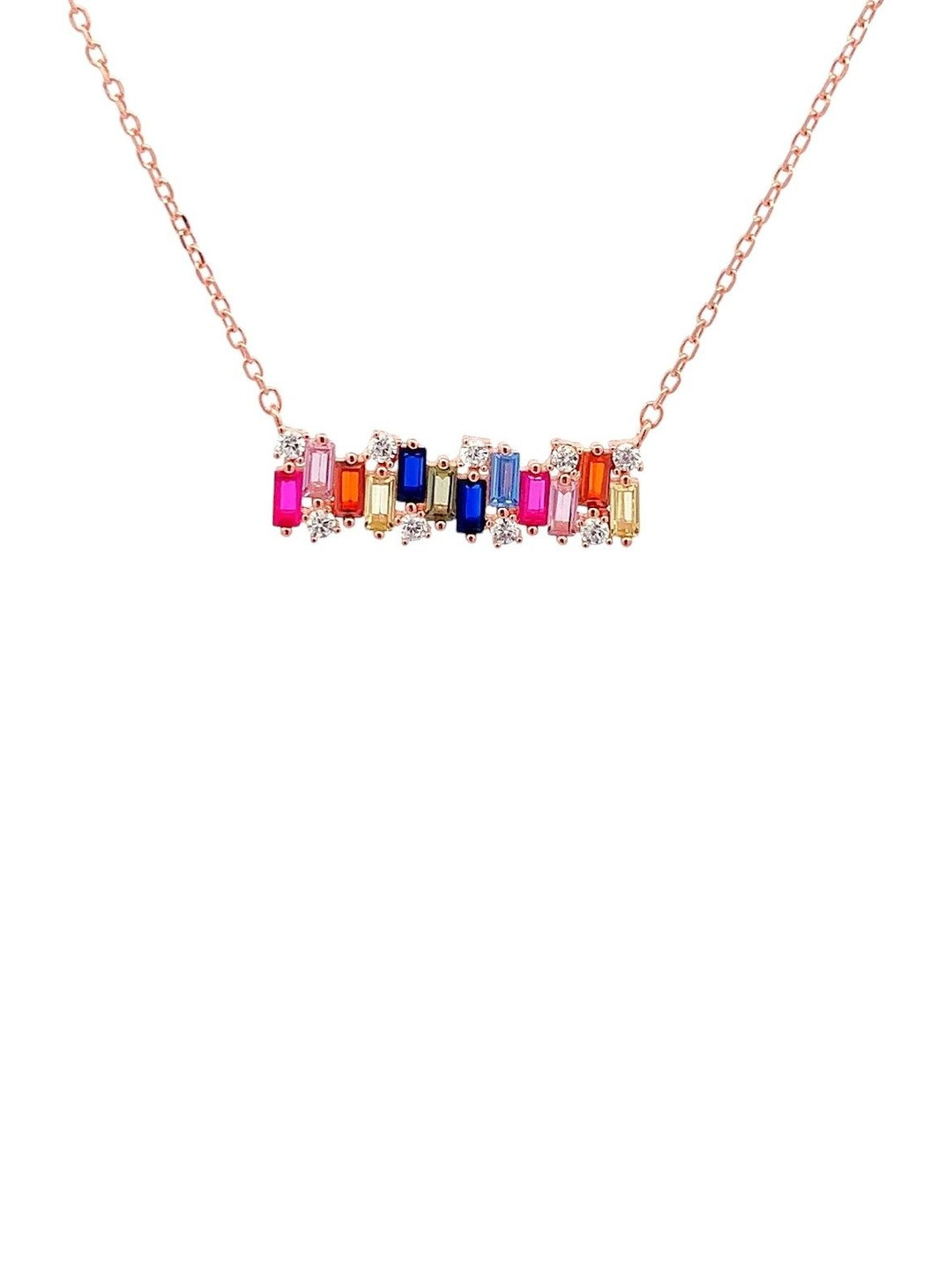 EZURR Women Multicolored Rose Gold-Plated Sterling Silver  Chain