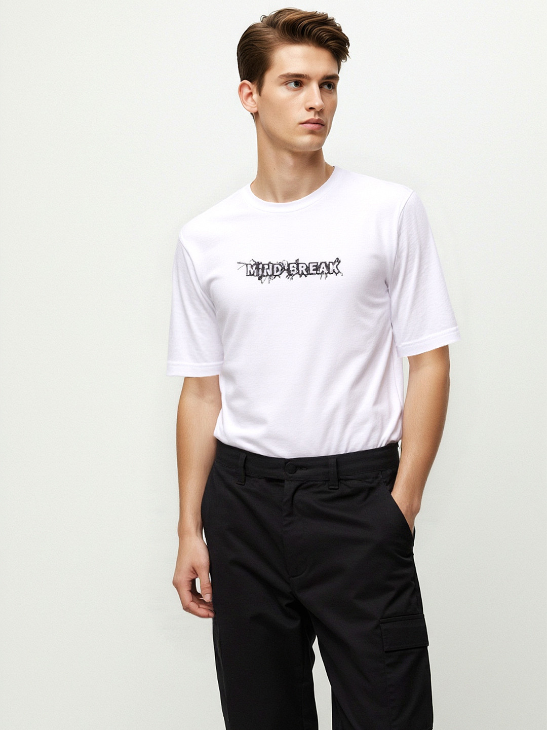 Mind Break Typography Regular Fit T-shirt