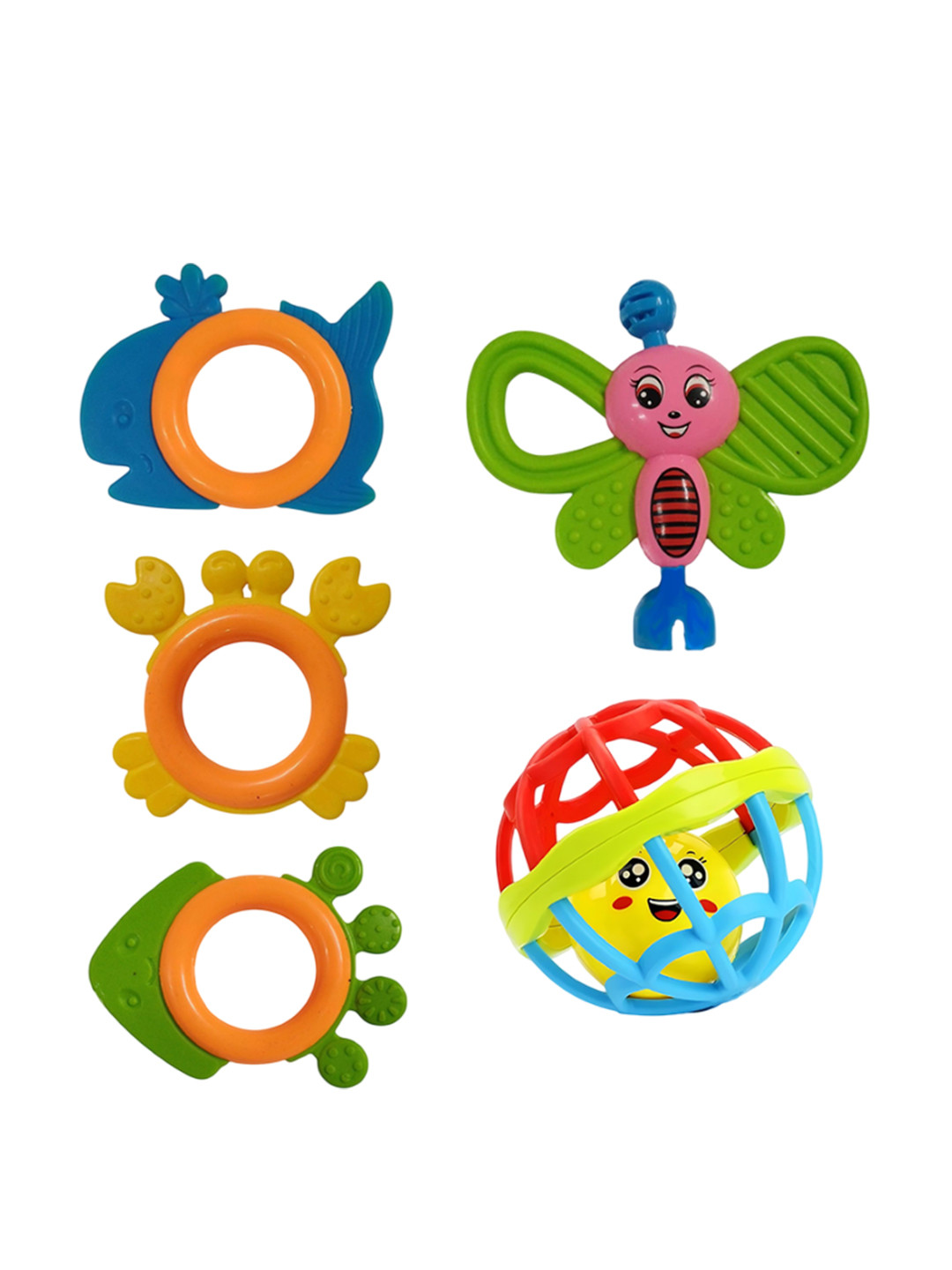 TODDLERS BUDDY Set of 4 BPA Free Rattle Toy Learning and Development Toys