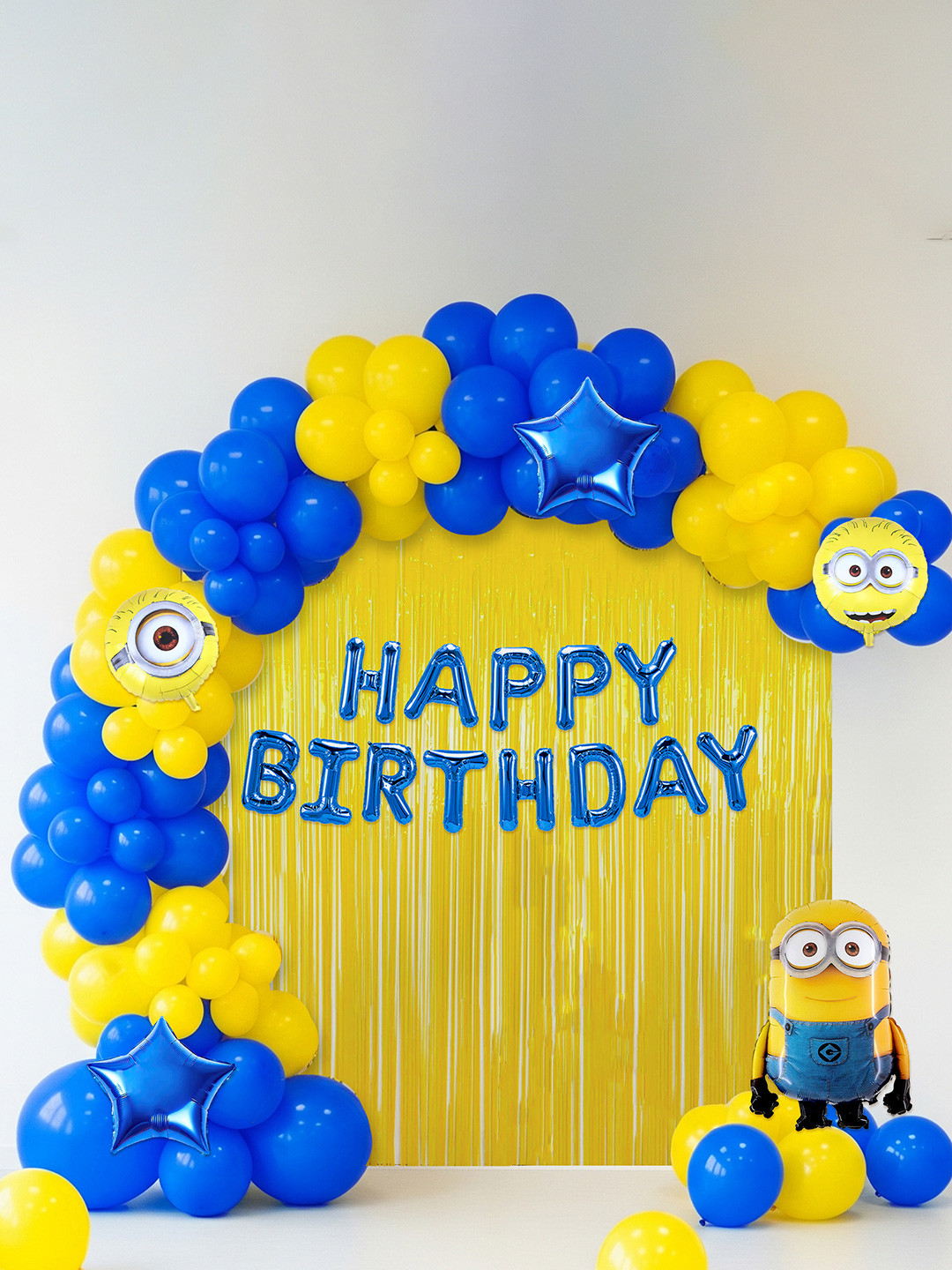 Special You 50 Pcs Blue & Yellow Birthday Decorations