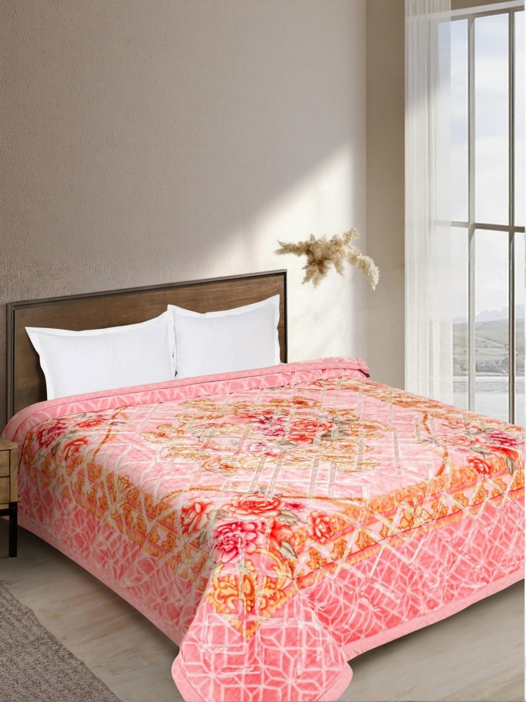 Signature Pink Mild Winter Polyester 380 GSM Blanket