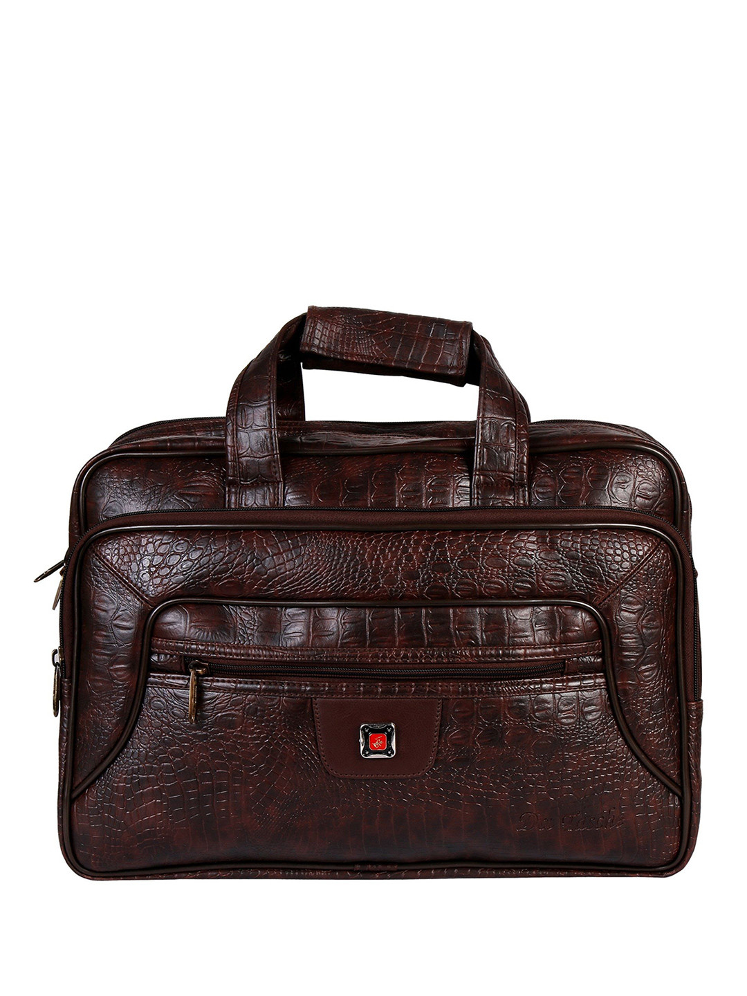 DATASCHE Unisex Textured Zip Laptop Bag For Office Use