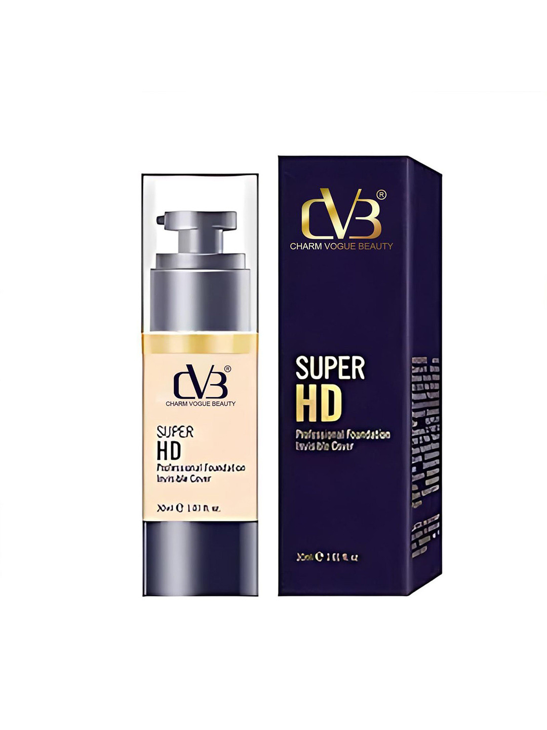 CVB C53 Super HD Full Coverage Liquid Foundation - 30 ml - Soft Ivory