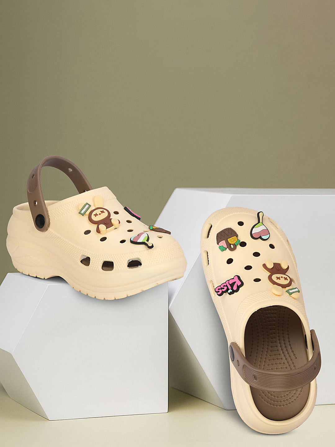 Luvfeet Women Lightweight Croslite Clogs With Charms