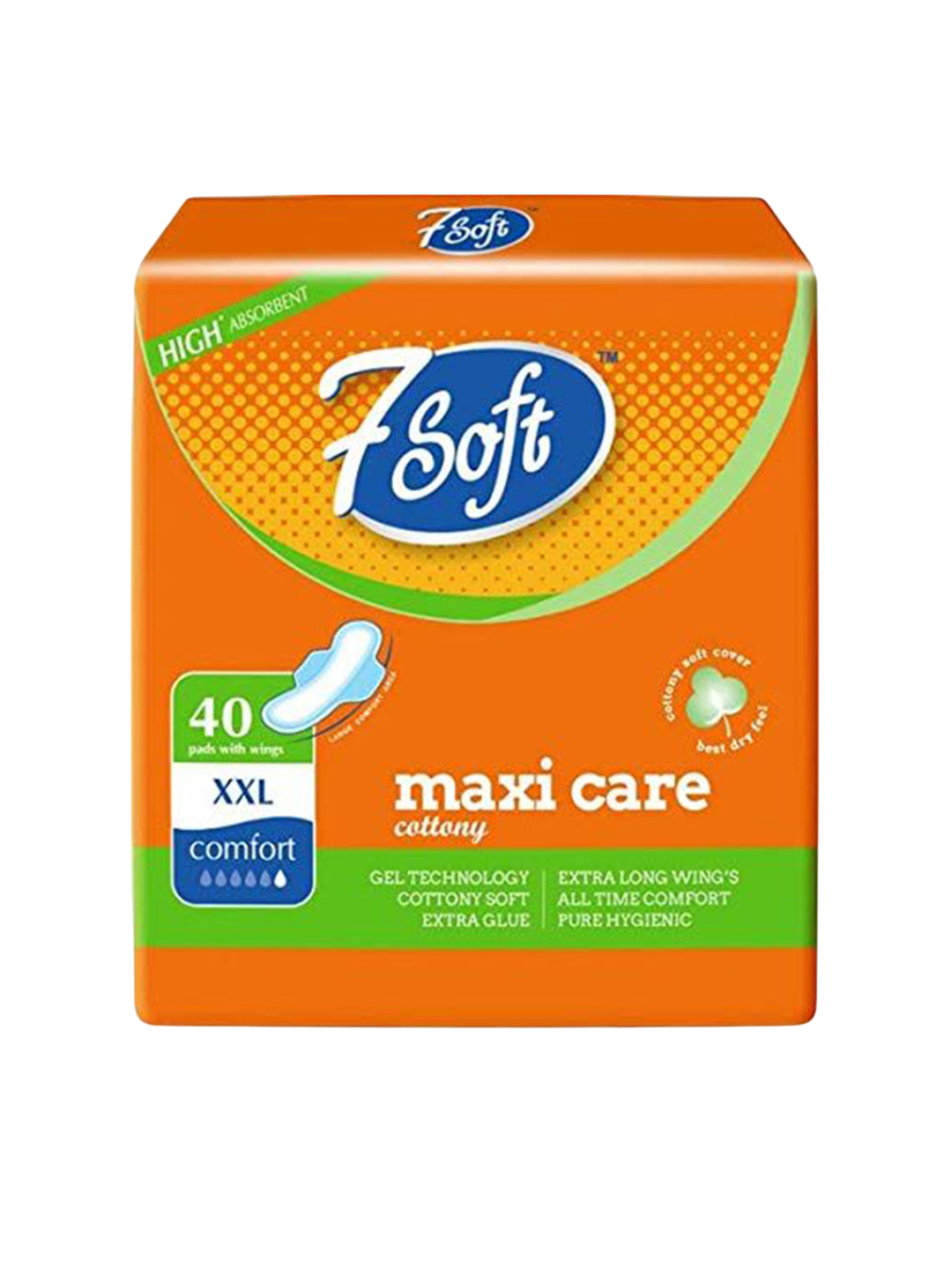 7SOFT Maxi Care Cottony Sanitary Pads - XXXL - 40 Pieces