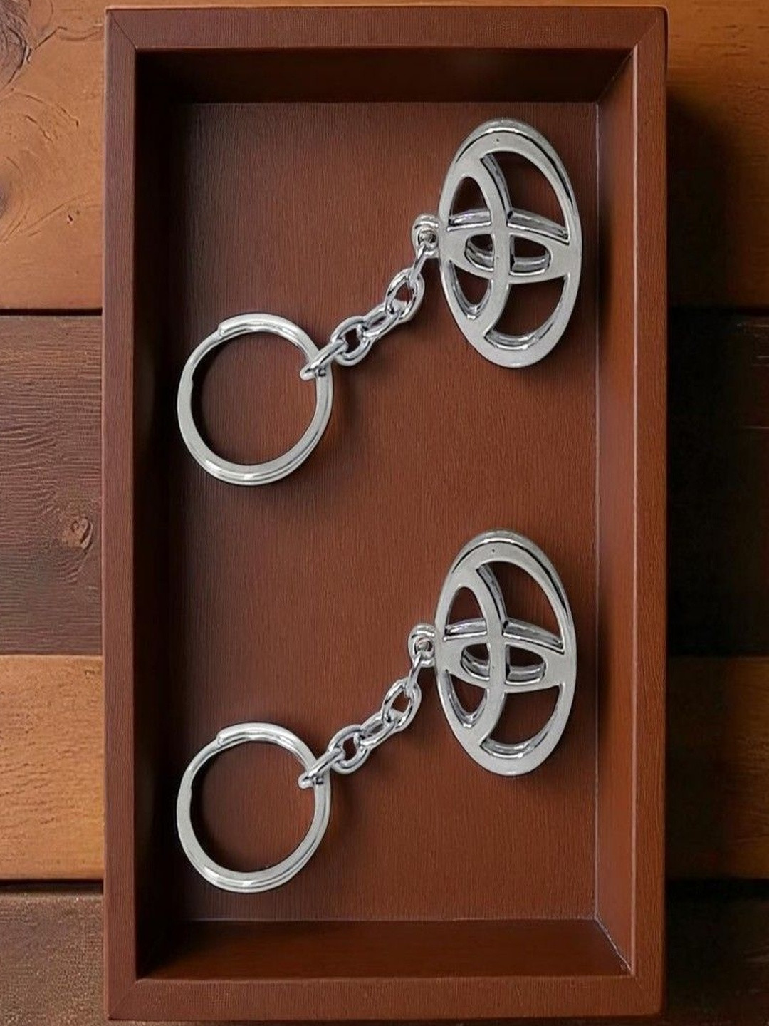 ADOREAL Set Of 2 Toyota Steel Keychain