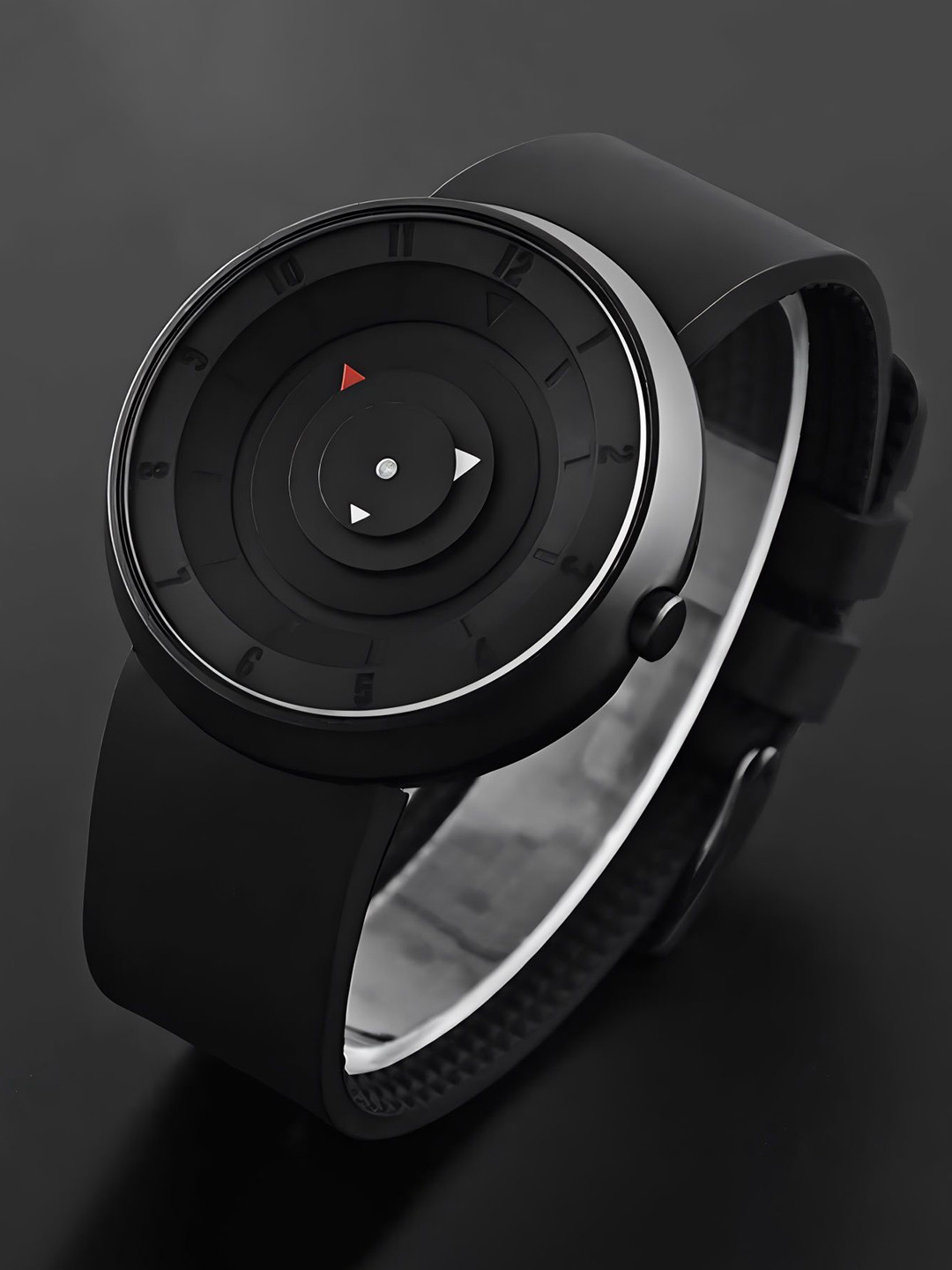 Blutech Men Patterned Dial & Bracelet Style Straps Analogue Watch Black_Dexon1