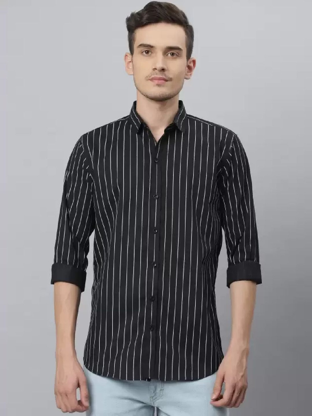 Eleni Trendz Men Striped Cotton Casual Shirt