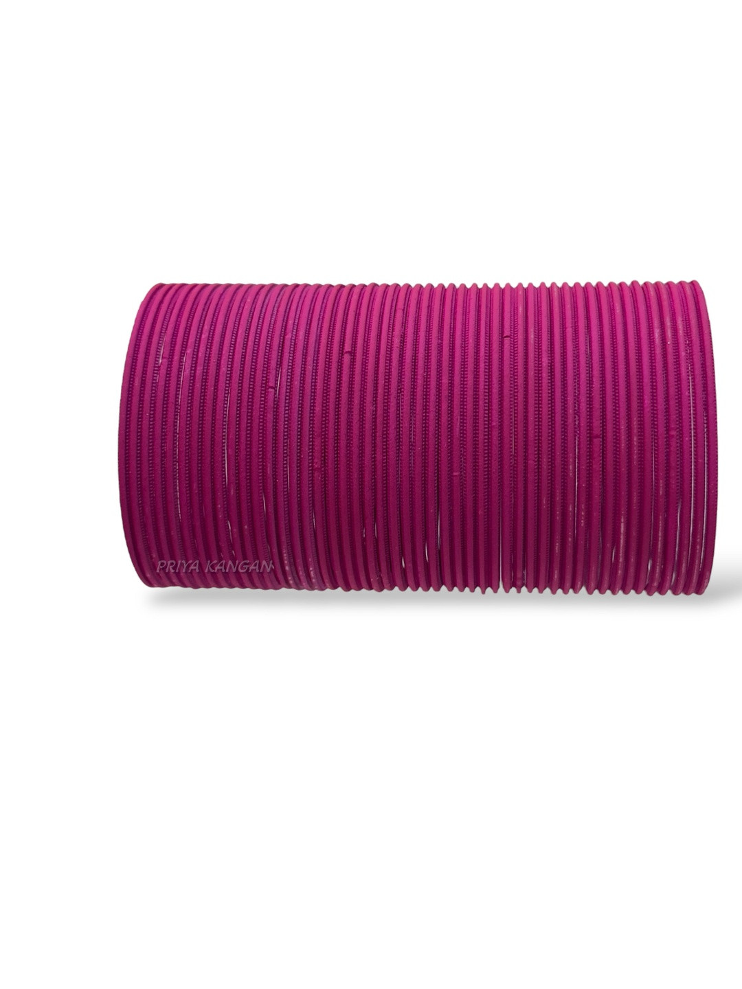 PRIYA KANGAN Set of 48 Magenta Nion Metal Matte Finish Bangle
