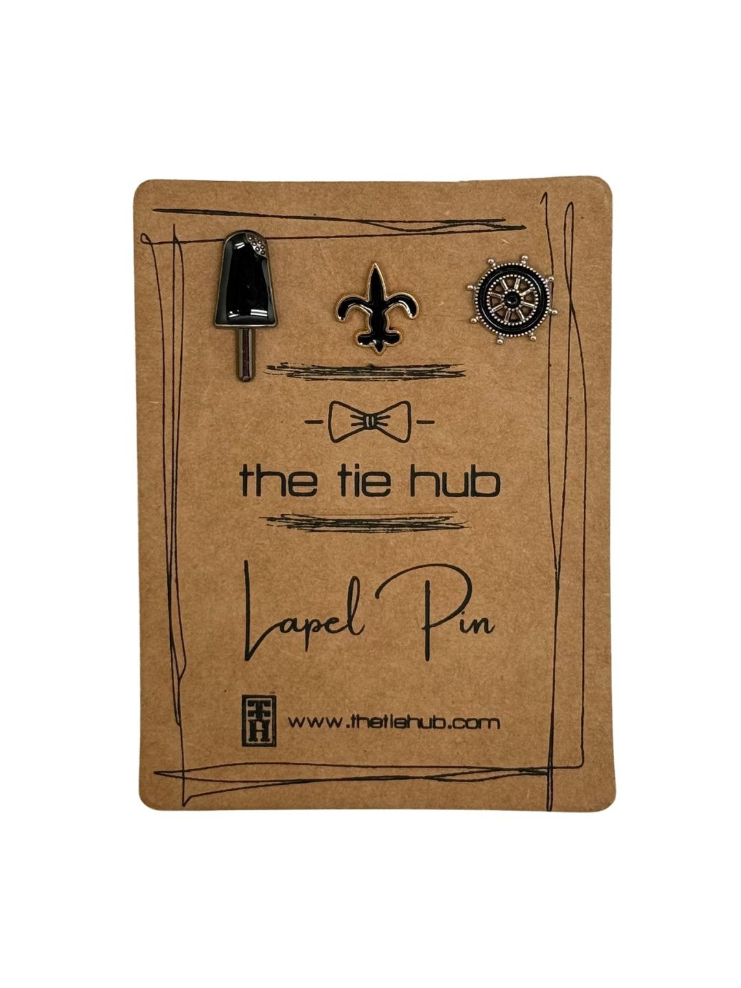 The Tie Hub Men Set Of 3 Nautical Minimal Brooches