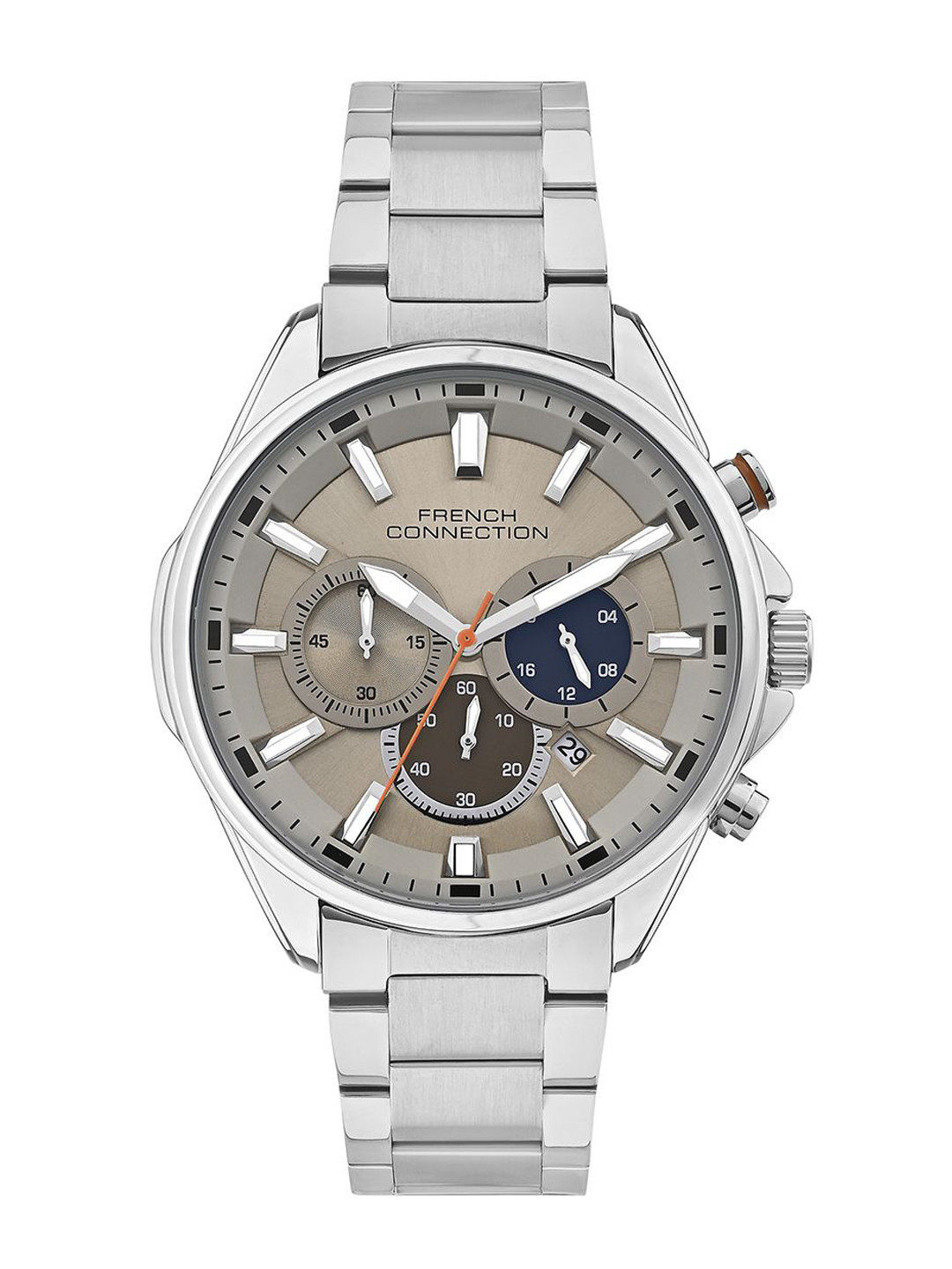 French Connection Men Dial & Bracelet Style Straps Analogue Chronograph Watch FCO3SM