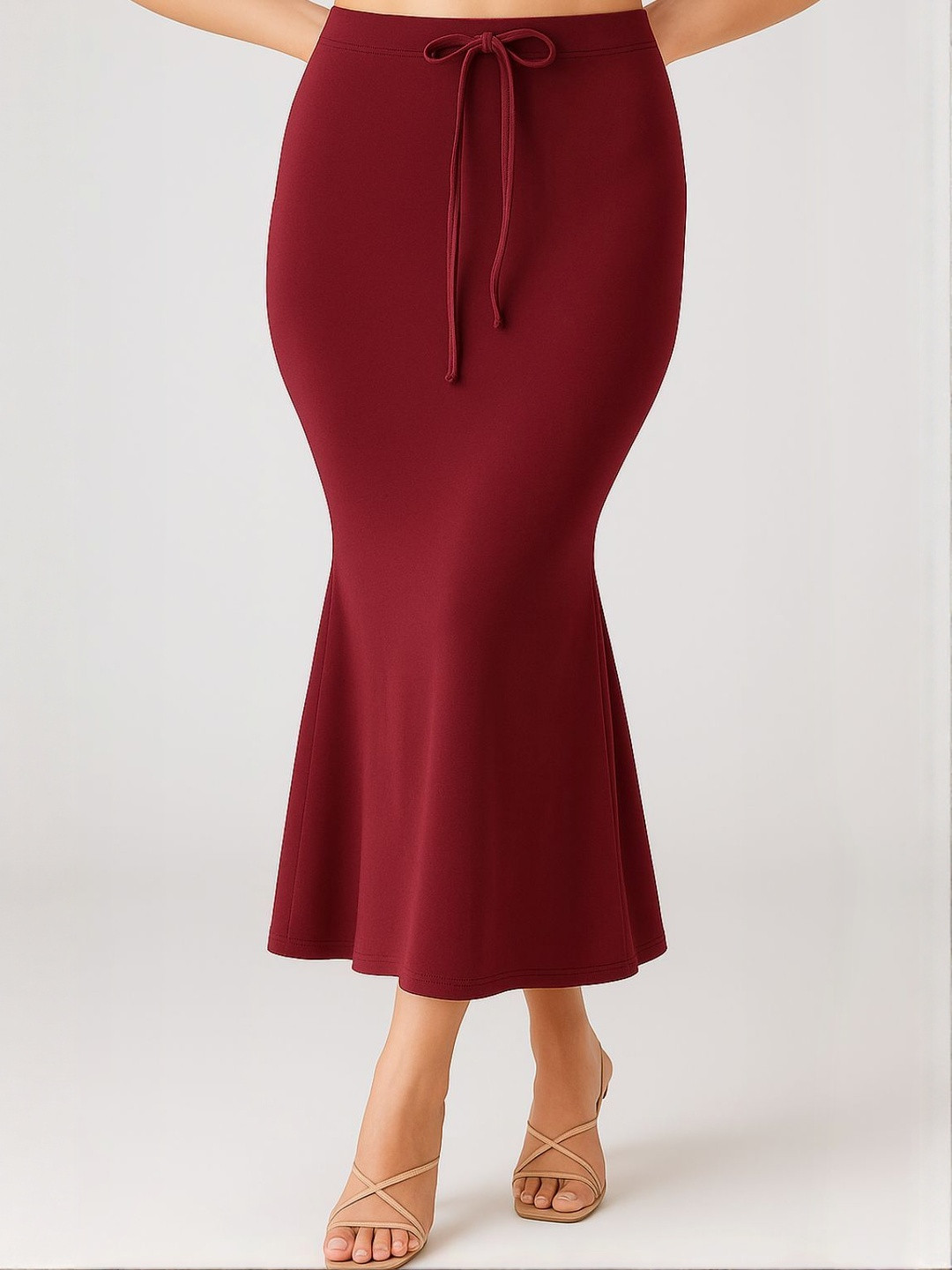 Nature thread Women Side Slit High-Rise Stretchable Saree Shapewear