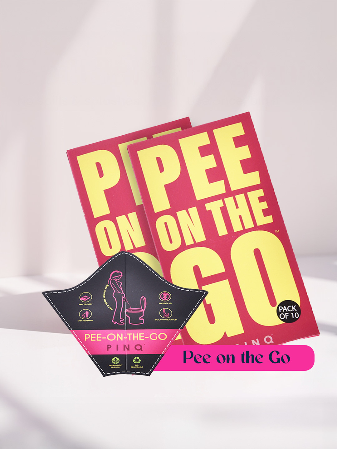 PINQ POLKA Pee-On-The-Go Set Of 3 Bio Degradable Leak Proof Urination Funnel