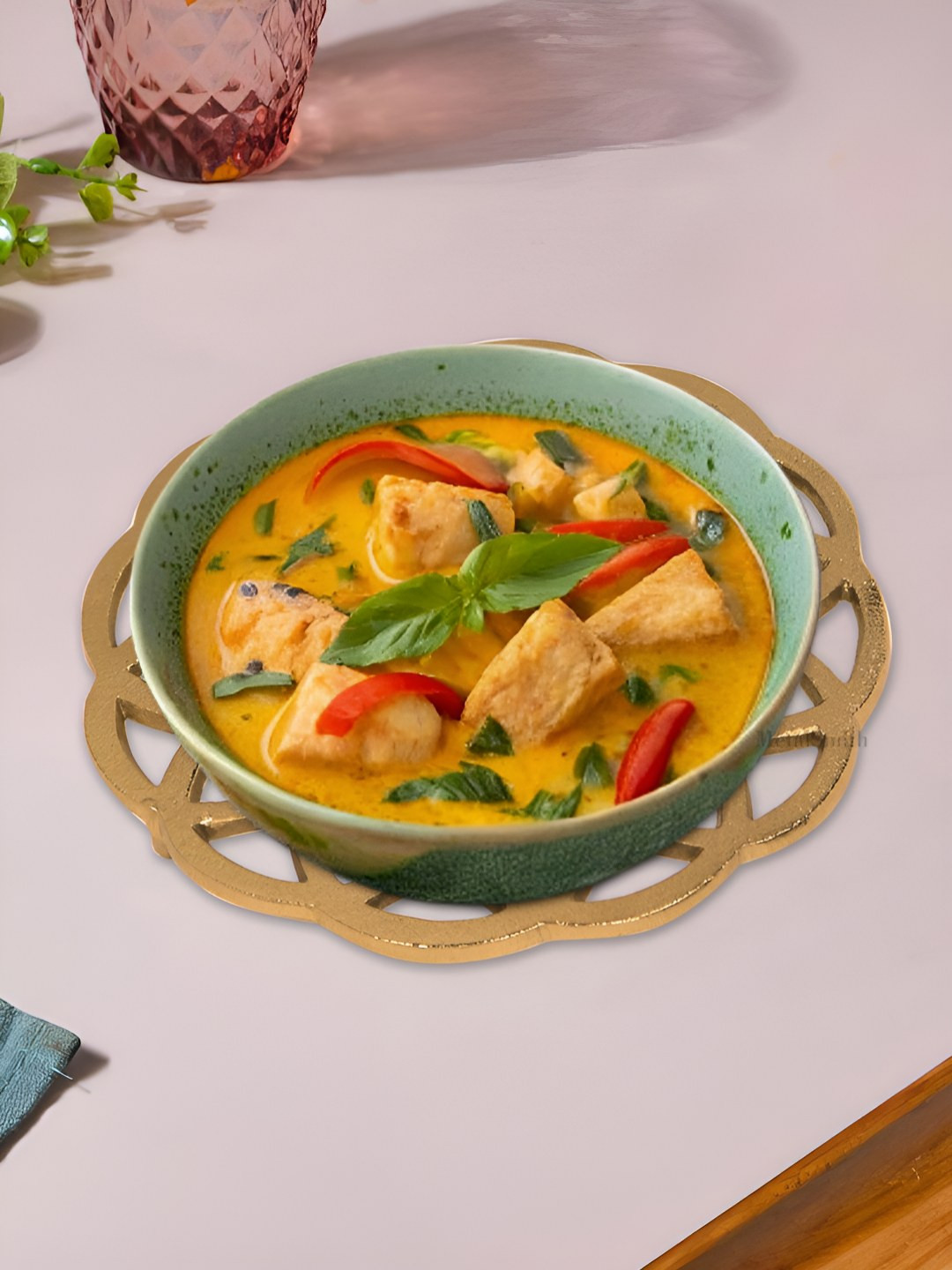 Metalsmith Gold-Toned Aluminium Trivet