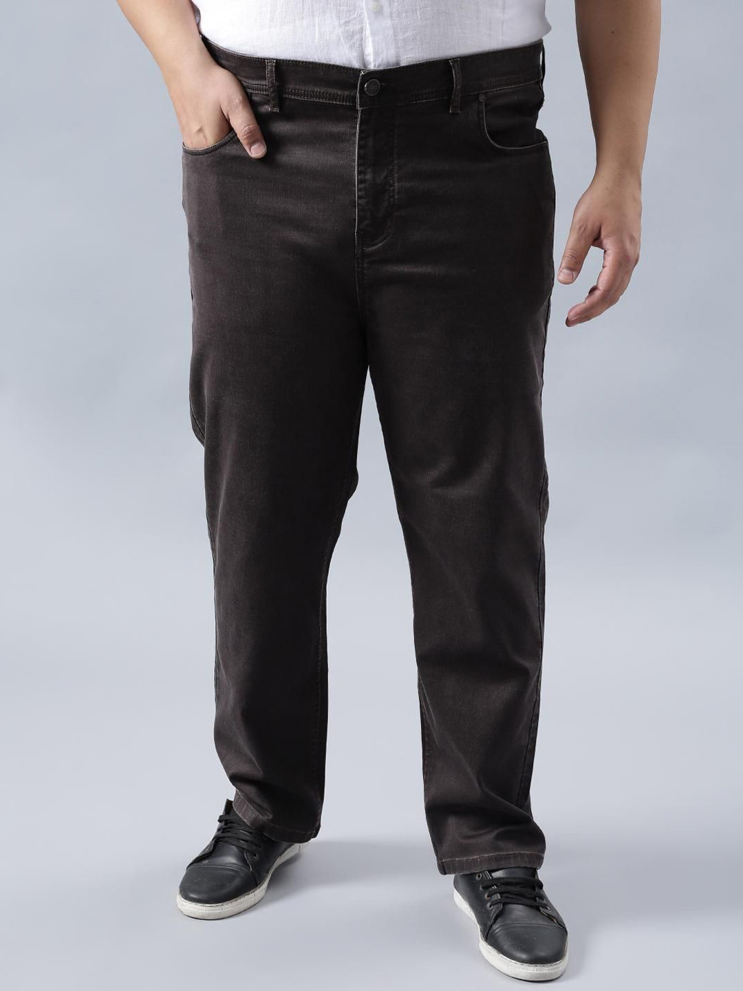 AUSTIN MARTIN Men Regular Fit Low-Rise Low Distress Cotton Stretchable Jeans