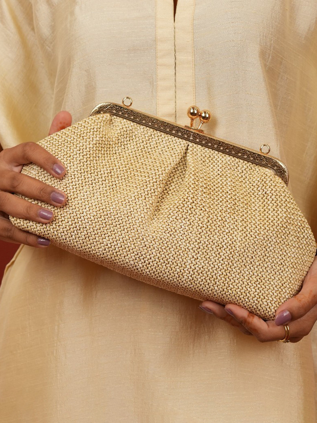 YUVA STREE Textured Mini Structured Shoulder Bag
