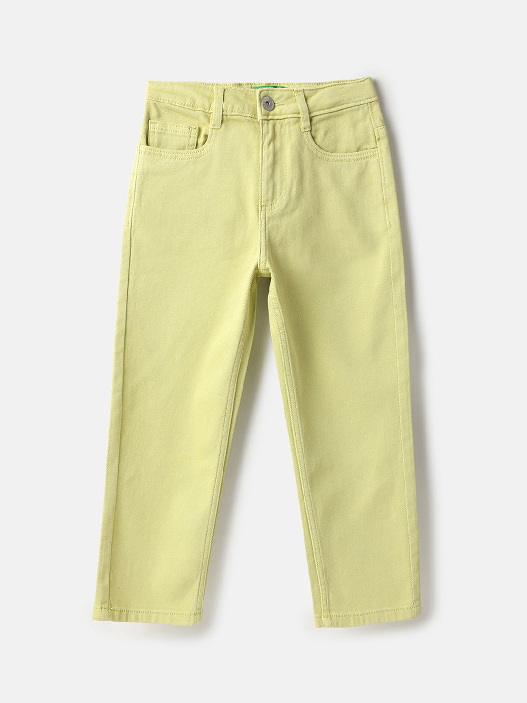 United Colors of Benetton Girls Comfort Straight Fit Mid-Rise Crochet Pocket Denim Jeans