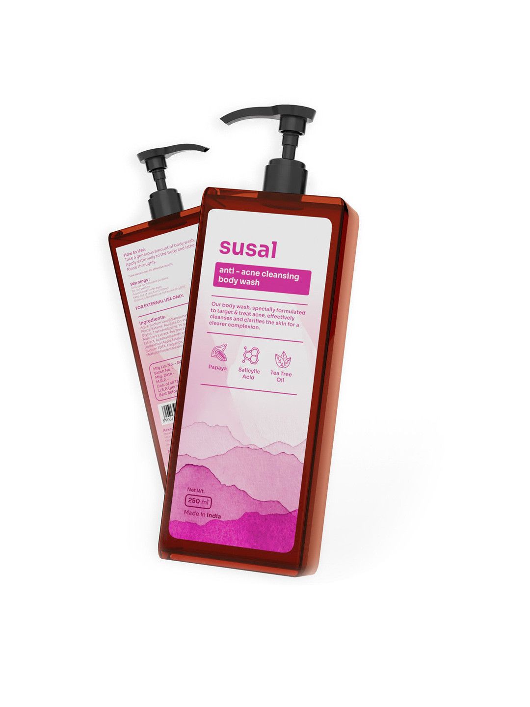 Susal 2% Salicylic Acid Anti Acne Body Wash - 250 ml