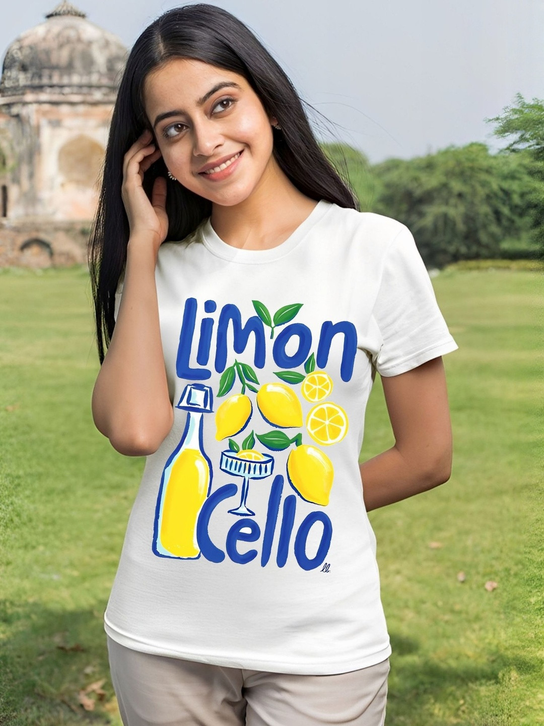 SZN Women White Round Neck Short Sleeves Causal Cotton Tshirts