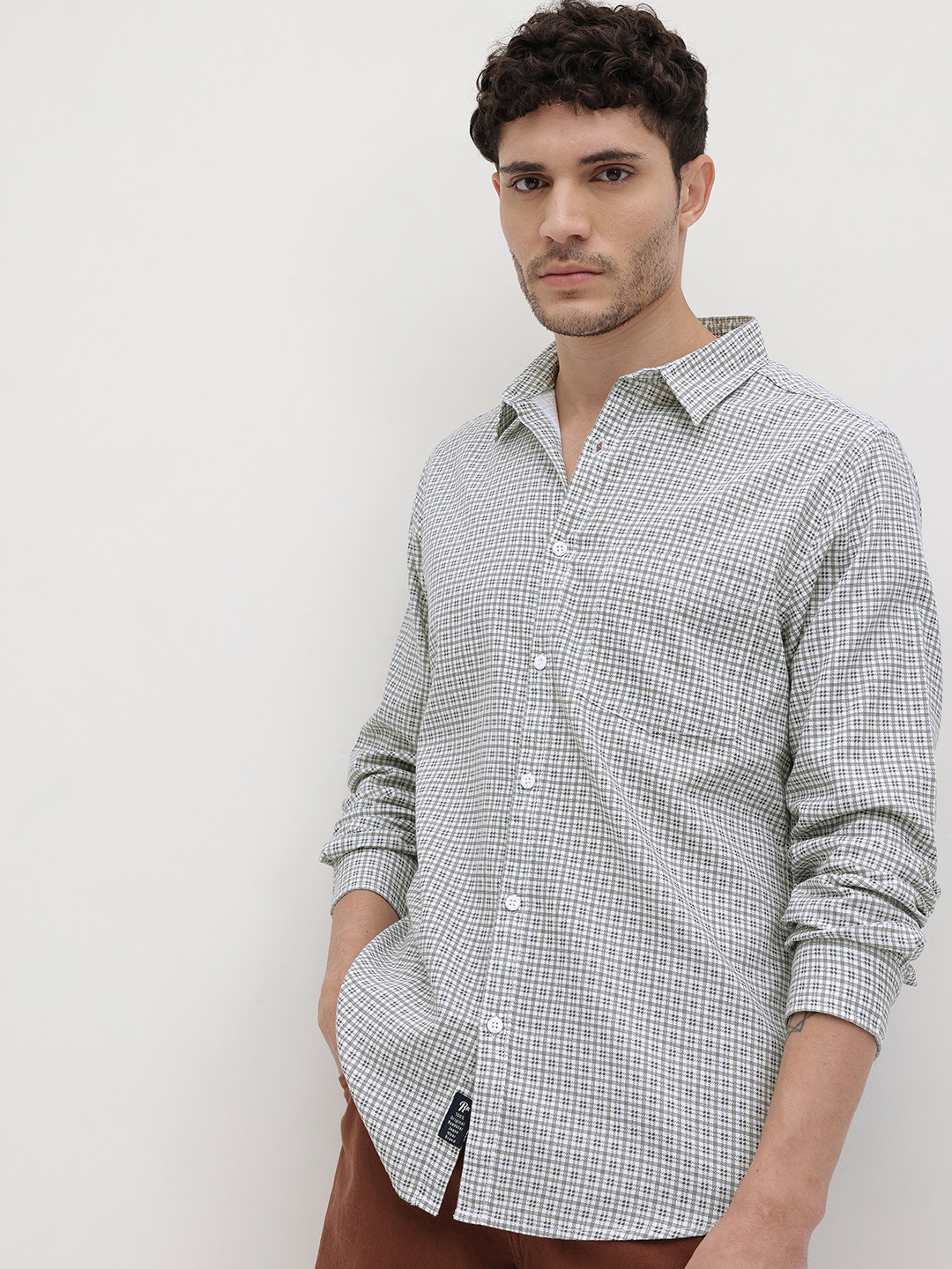 The Roadster Life Co. Shepherd Checked Regular Fit Pure Cotton Casual Shirt