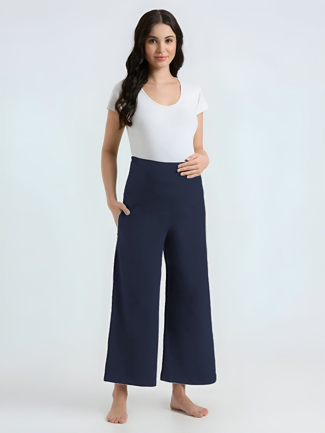 Evamomies Women Knitted Maternity Palazzos
