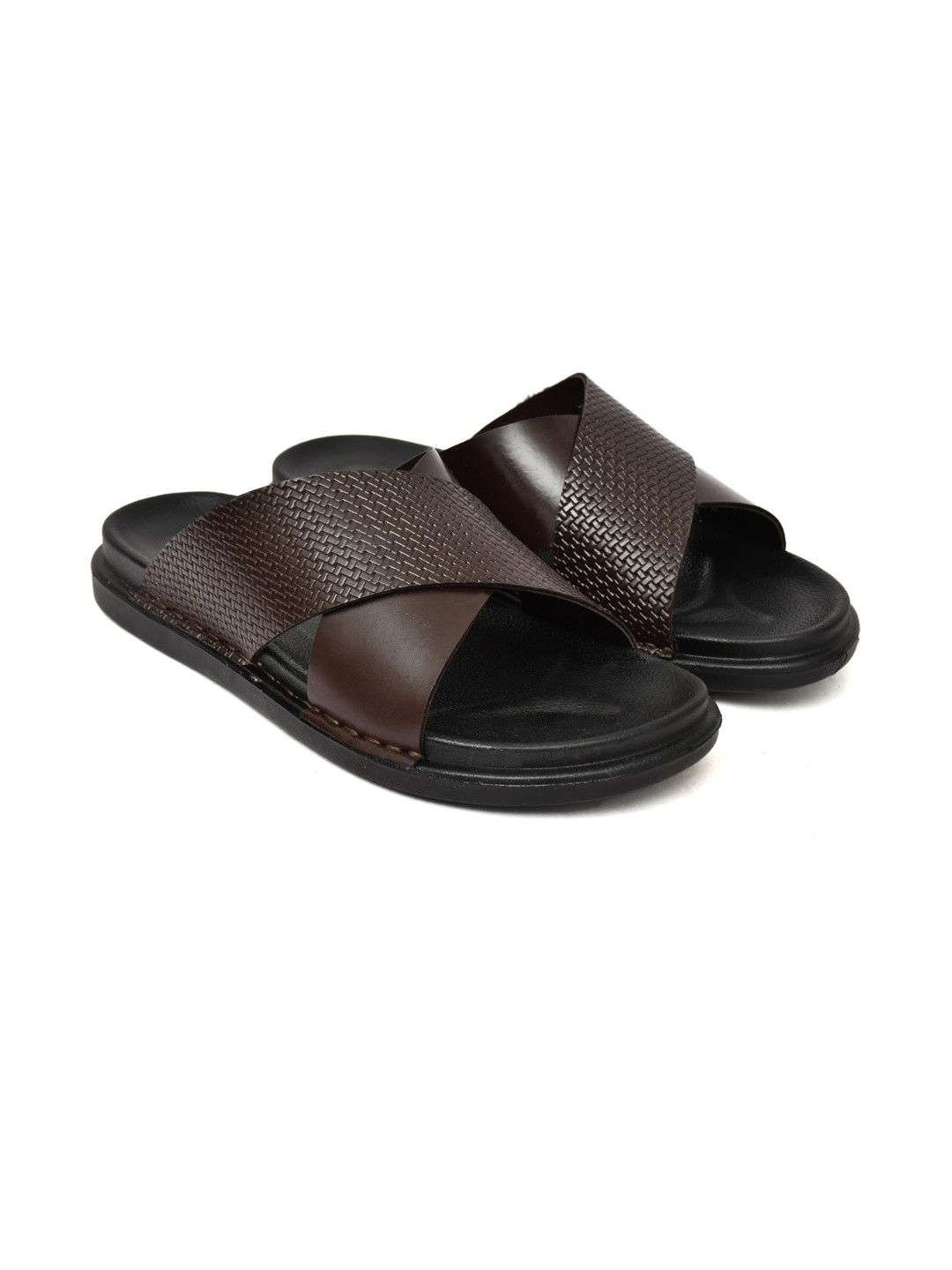 SCARPIA Men Brown Slip On Sandals