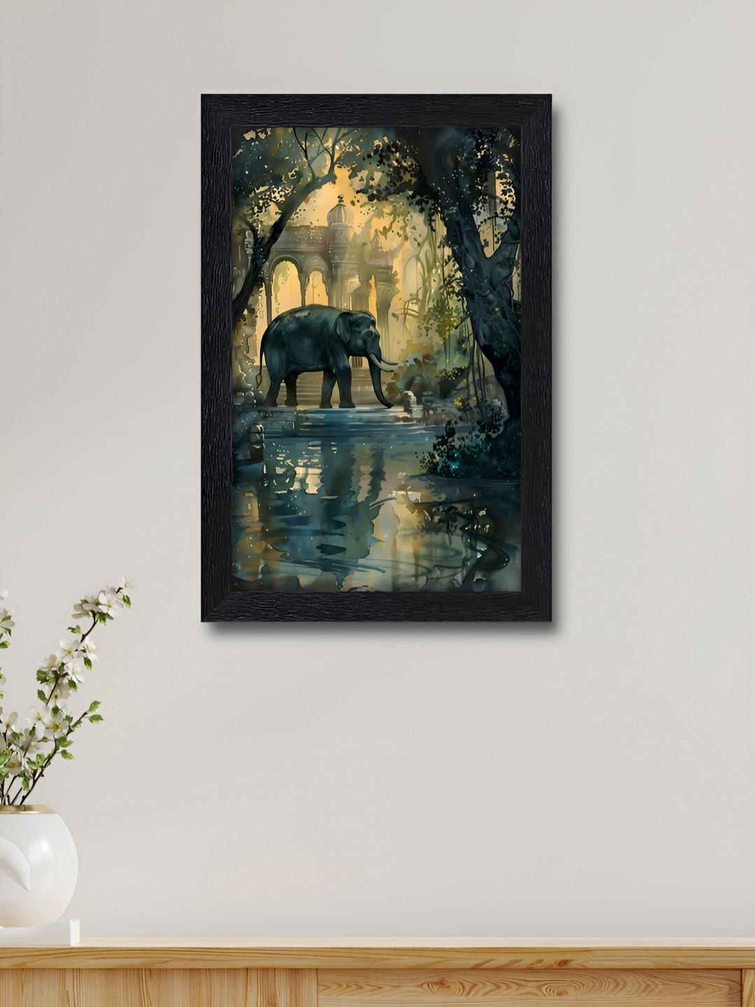 RANDOM Green & Blue Traditional Wooden Wall Art