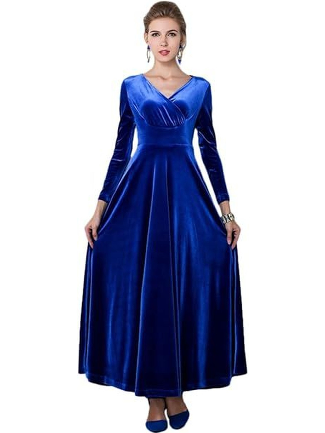 WESTCHIC Velvet Cocktail Party A-Line Maxi Dress