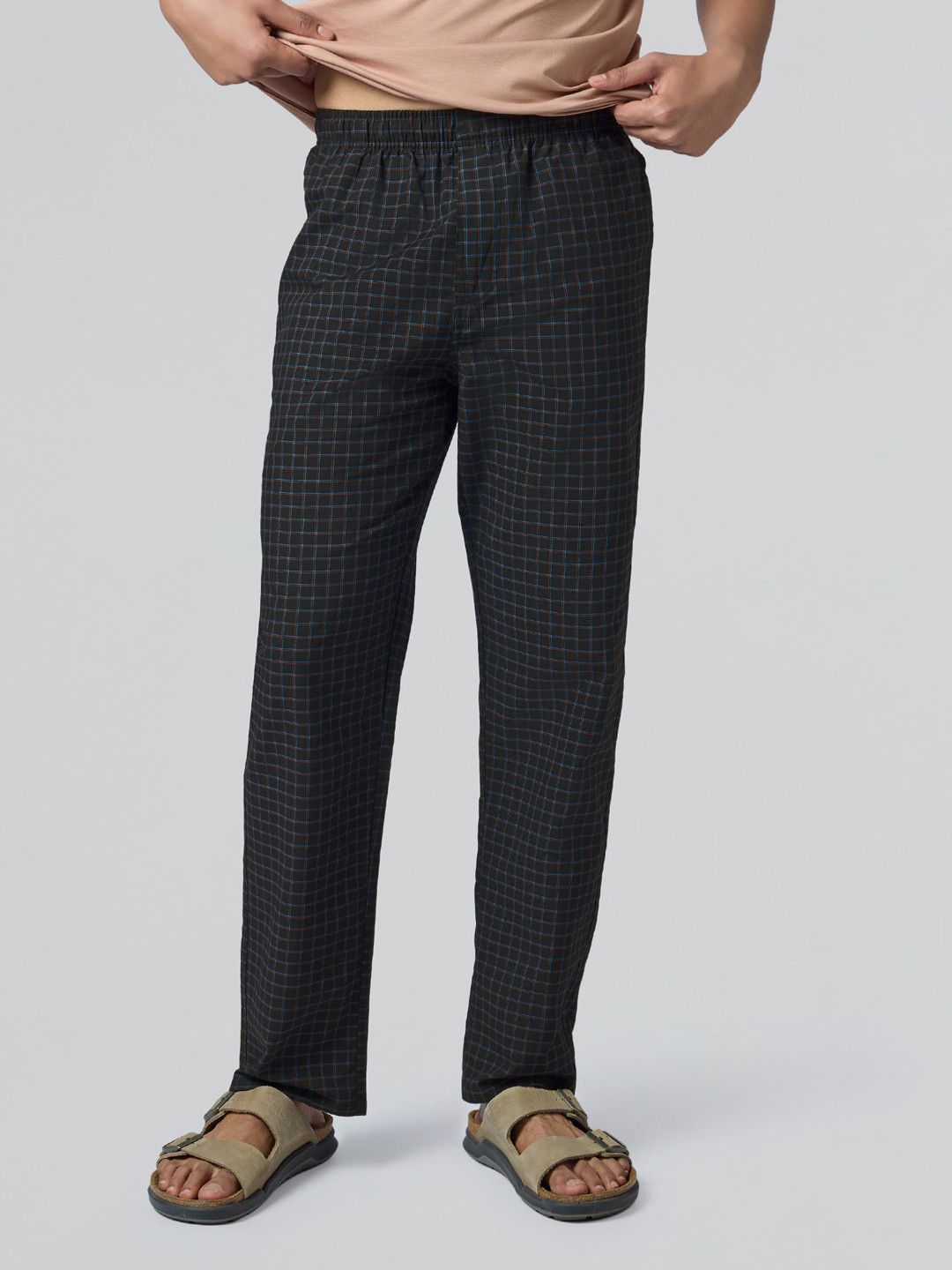 XYXX Men Checked Cotton Lounge Pant
