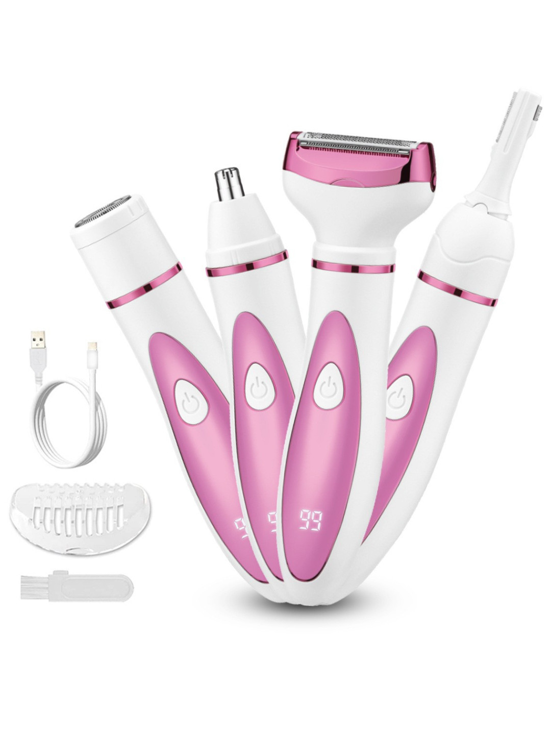 semino 4 In 1 Rechargeable Painless Electric Razor Trimmer