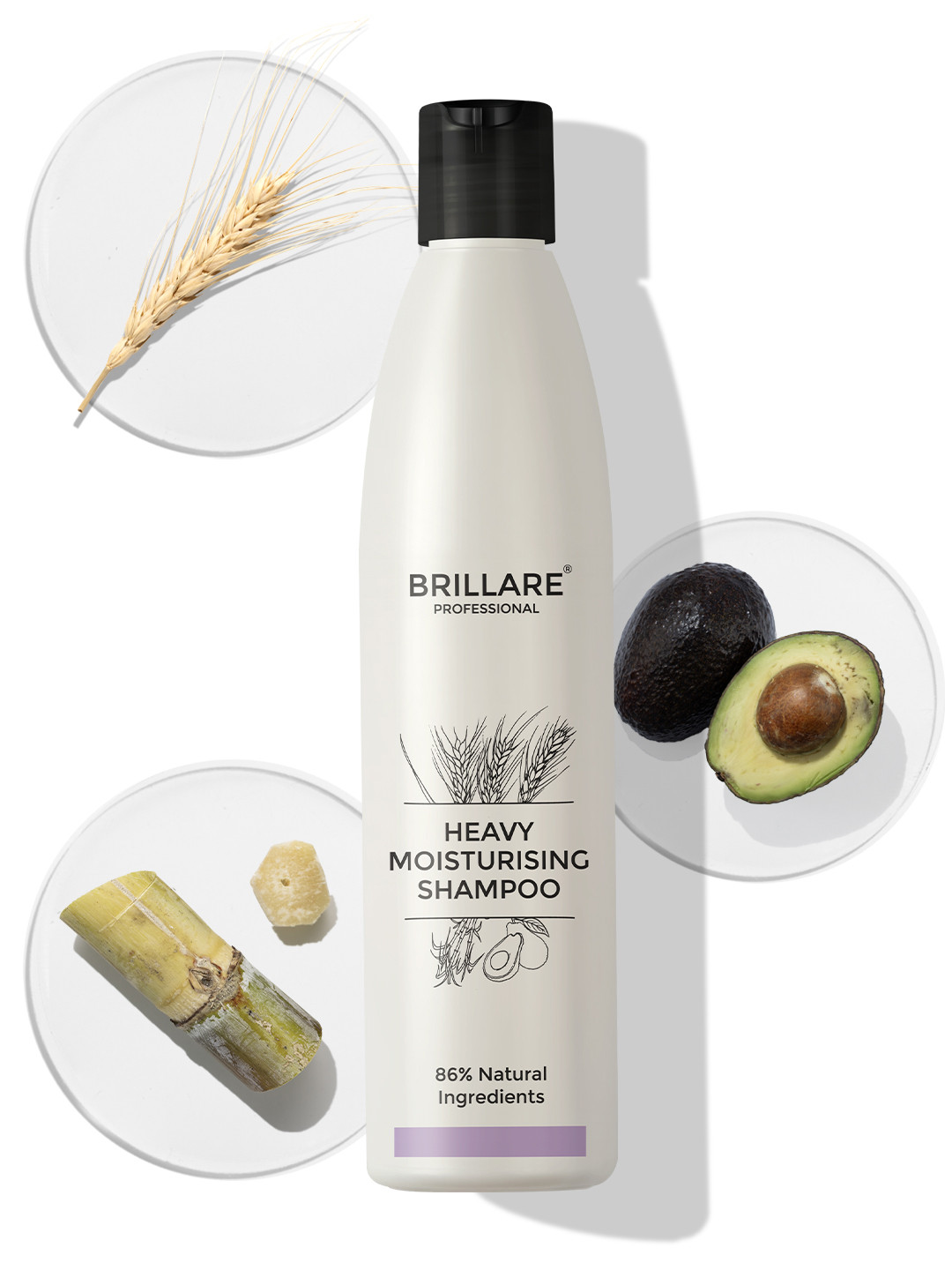 BRILLARE Professional Heavy Moisturising Shampoo, for Dry & Frizzy Hair