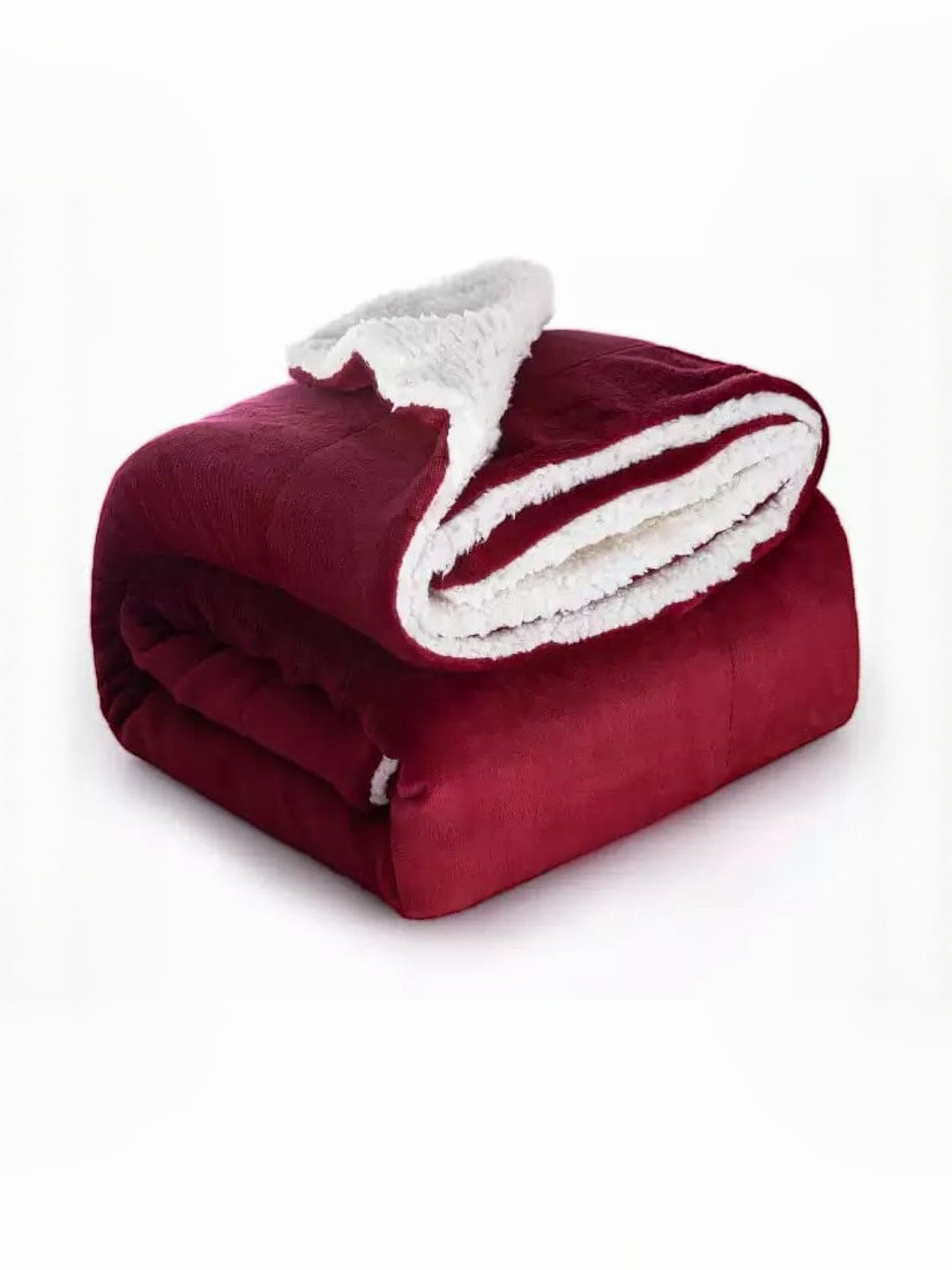 SIDLY PIDLY Maroon & White Cartoon Characters Microfiber AC Room 400 GSM Blanket