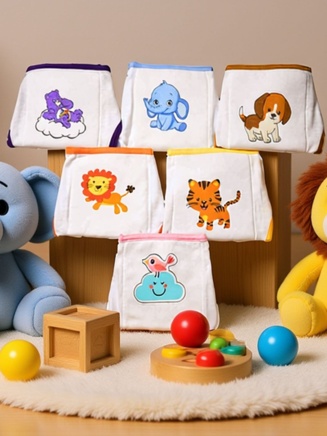TotzTouch Kids Pack of 6 Reusable Diapers