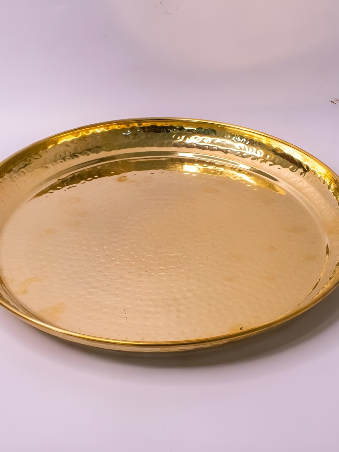 zishta Beige Brass Easy to Clean Plates