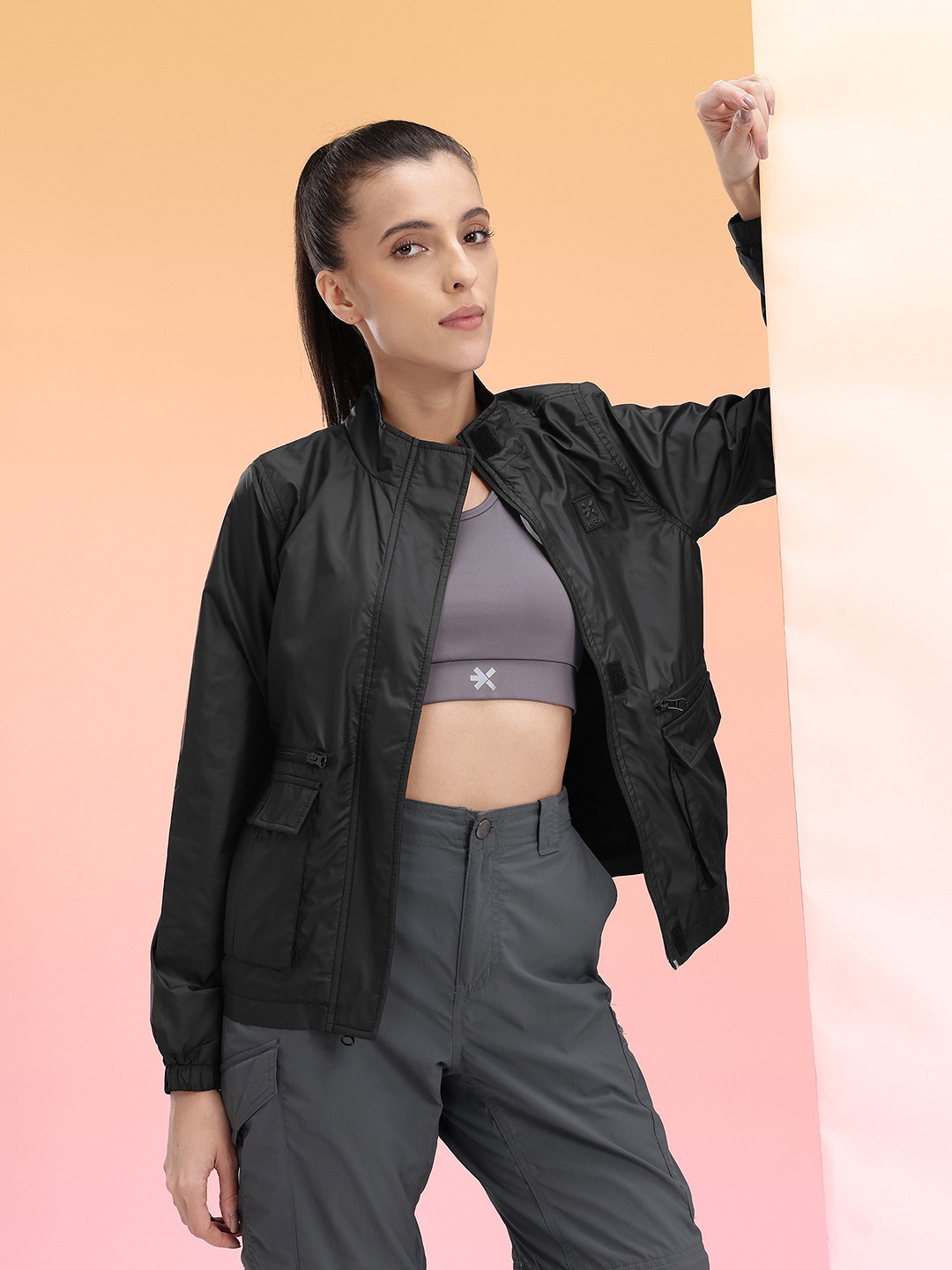 HRX by Hrithik Roshan Applique Detail Outdoor Sports Jacket