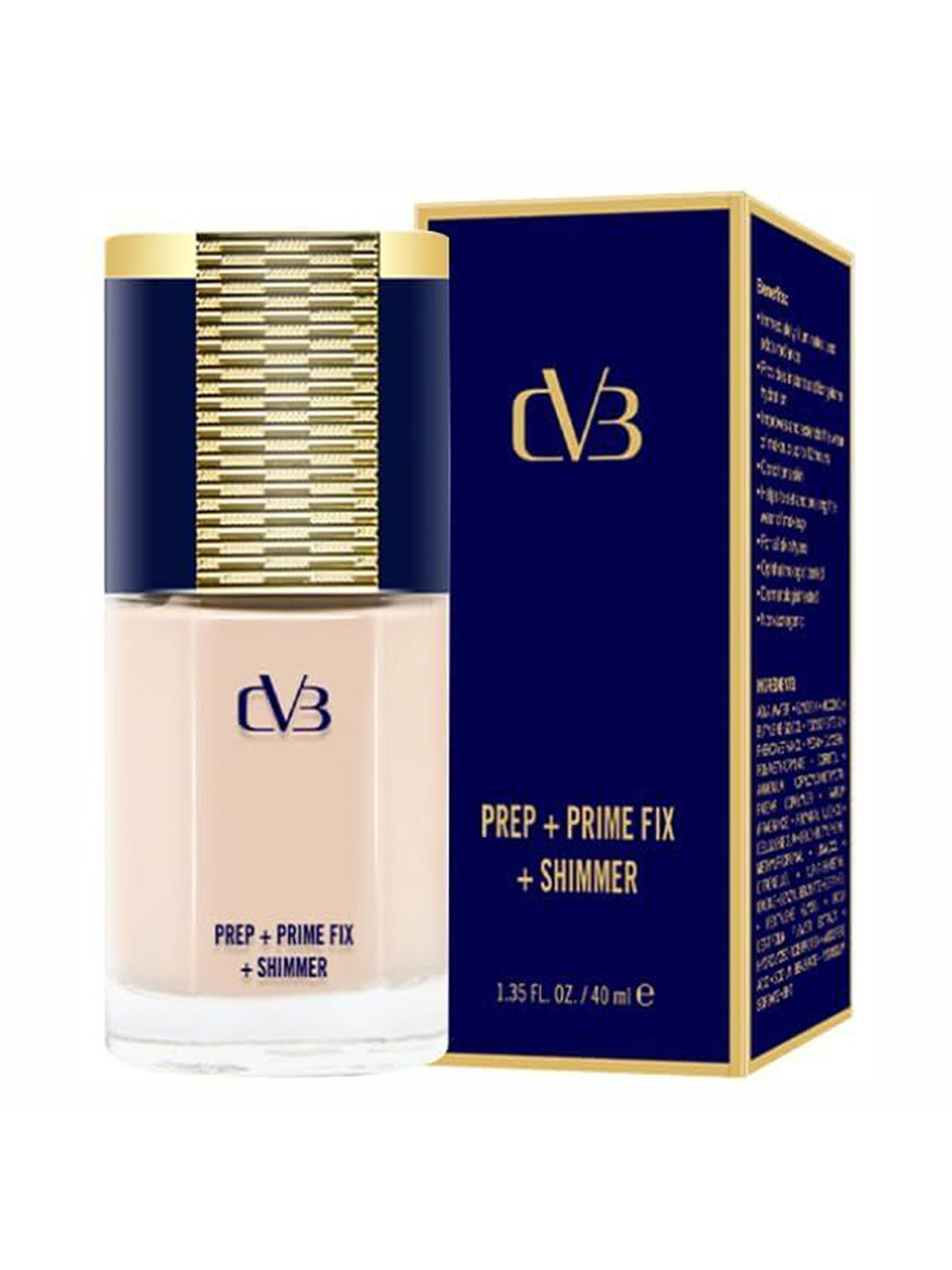 CVB C58 Prep + Prime Fix+ Shimmer Liquid Foundation - 40 ml - White Ivory