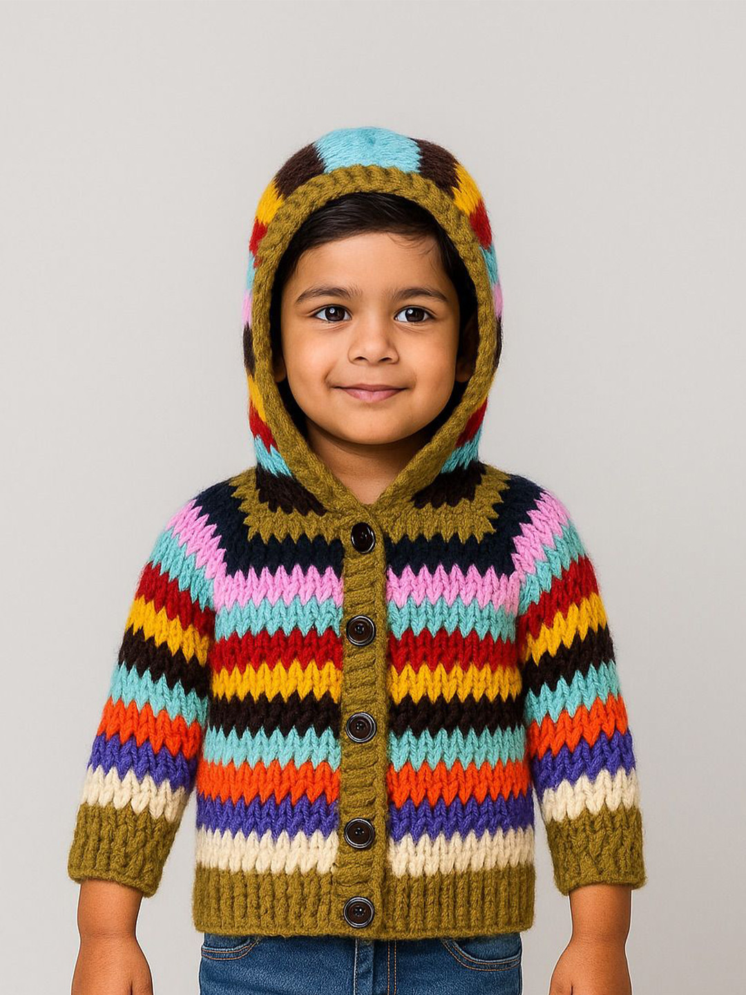 WINDROP SOLUTIONS Kids Hood Woollen Sweater Vest