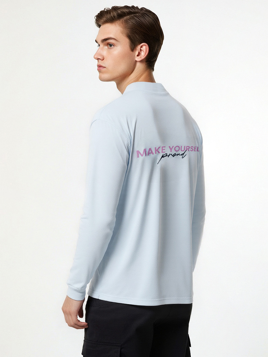 Solid Regular Fit Polo Collar T-shirt