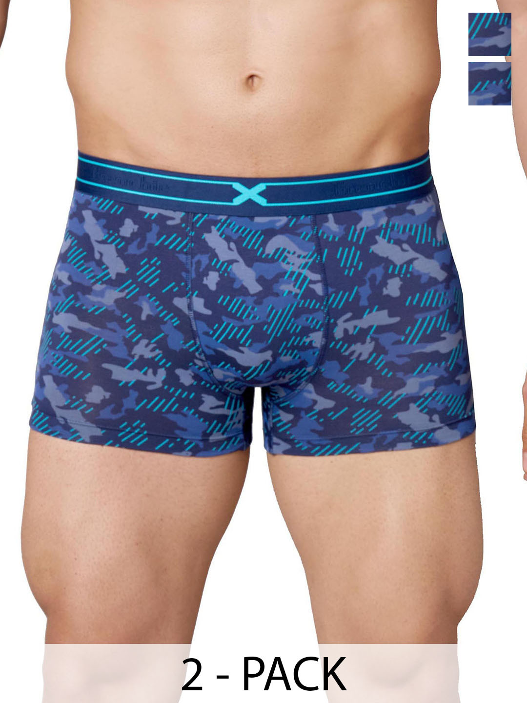 FRENCHIE Mid-Rise Short Trunk FR-MI-TR-RAGE-1X5-PGBLU-S-PO2