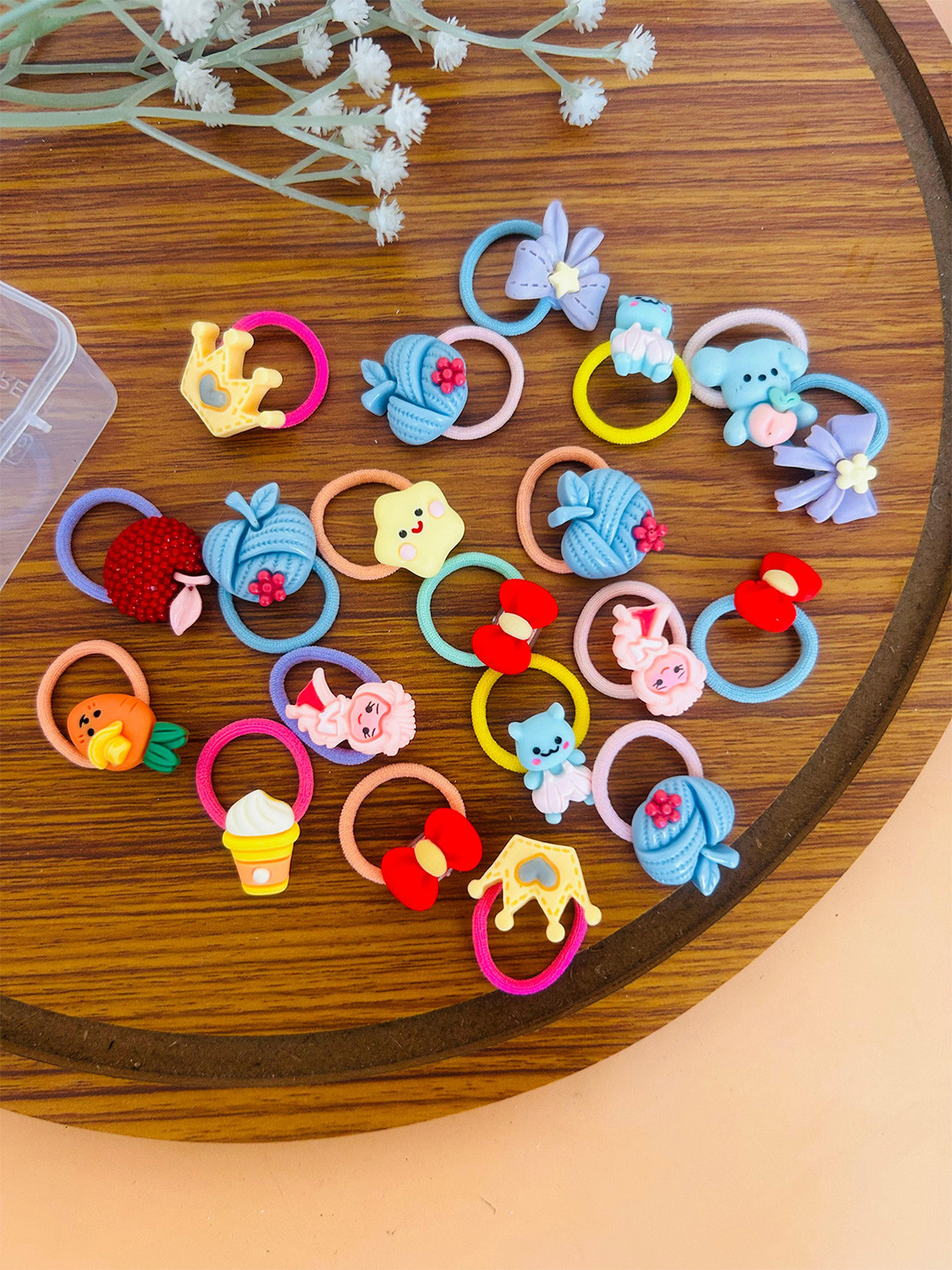 Radhya Accessories Women Pack of 20 Cartoon Mini Hairties