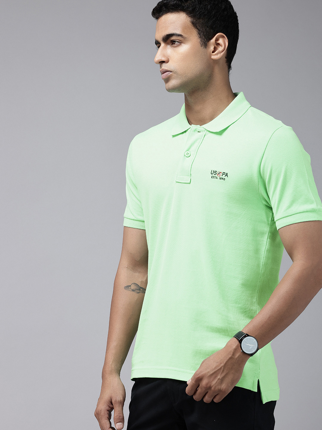 U.S. Polo Assn. Polo Collar Pure Cotton Slim Fit T-shirt