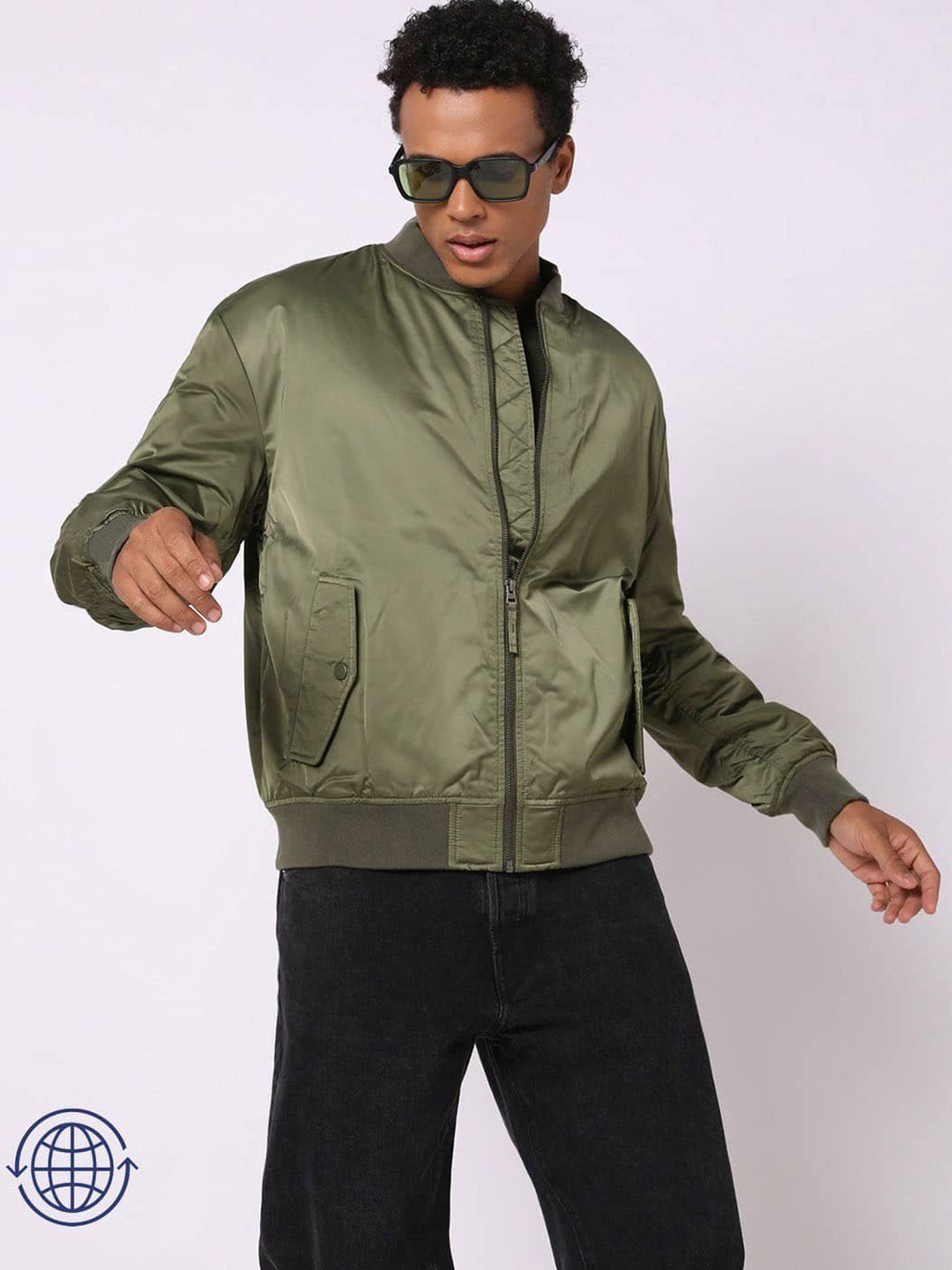 GAP Mandarin Collar Bomber Jacket